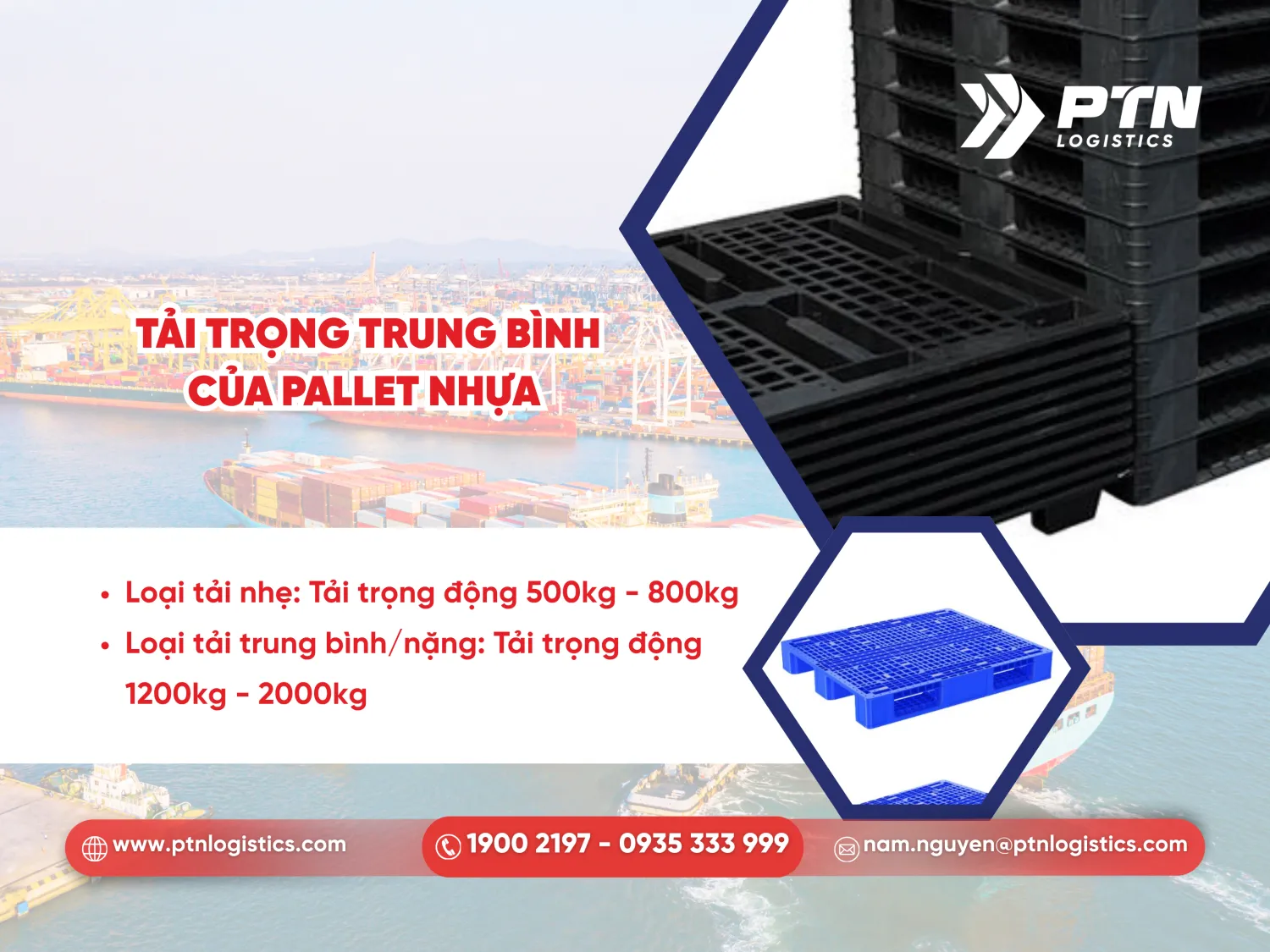 Tải trọng trung bình của một pallet nhựa