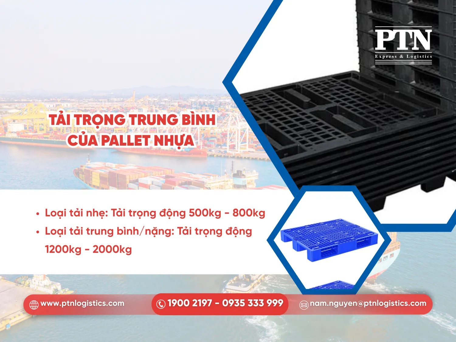 Tải trọng trung bình của pallet nhựa