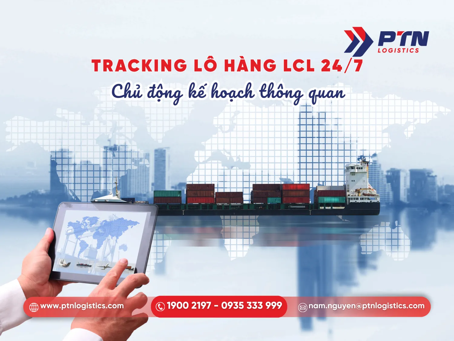 Tàu chạy và theo dõi tracking hàng