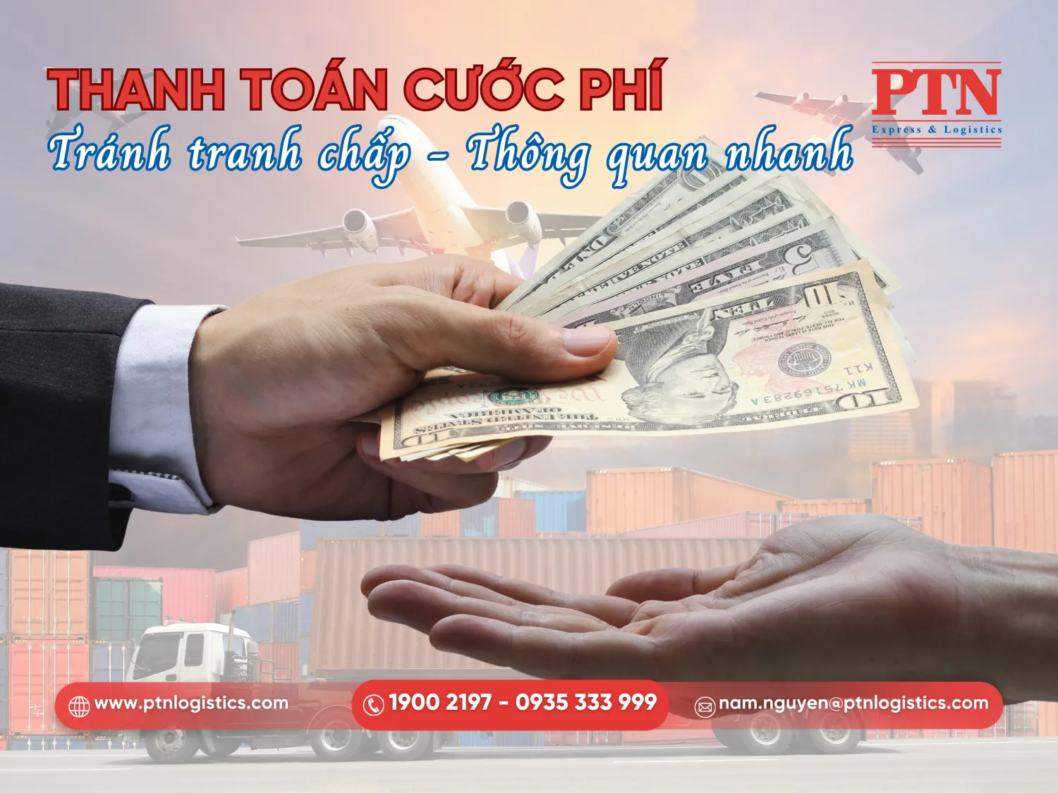 Thanh toán cước phí khi gửi hàng