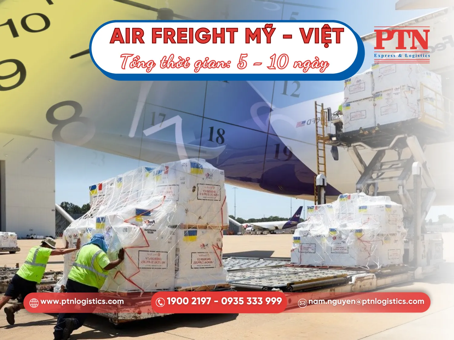 Thời gian gửi hàng bằng máy bay