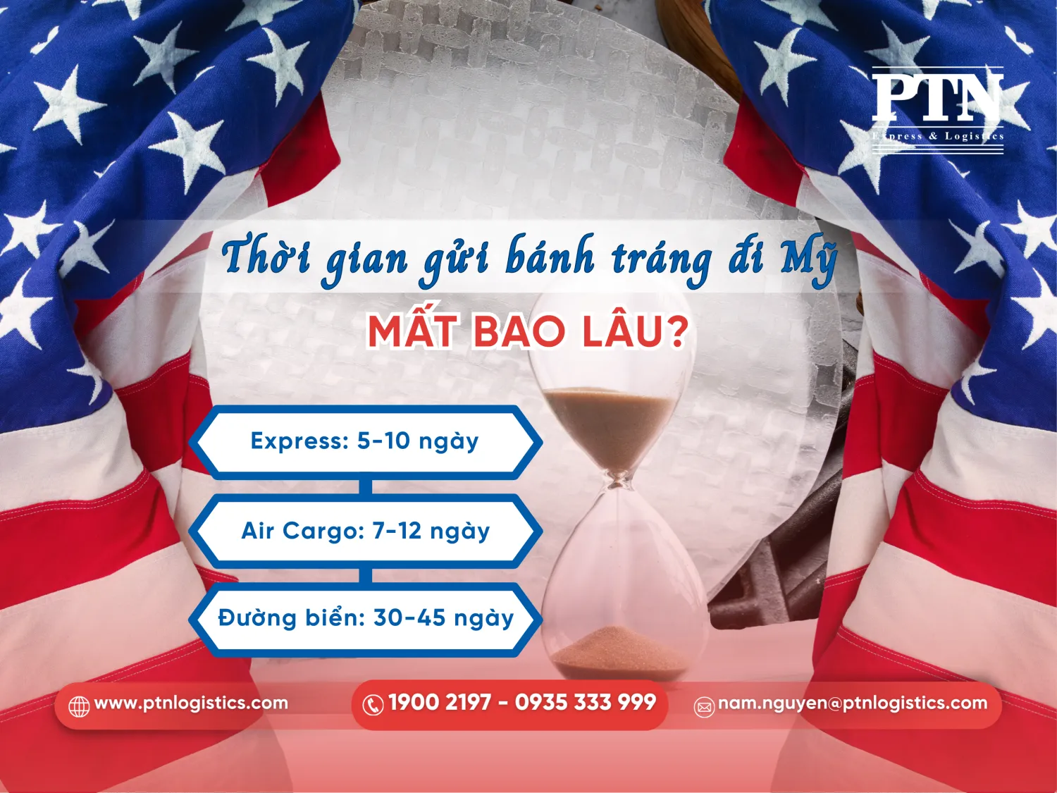 Thời gian vận chuyển bánh tráng