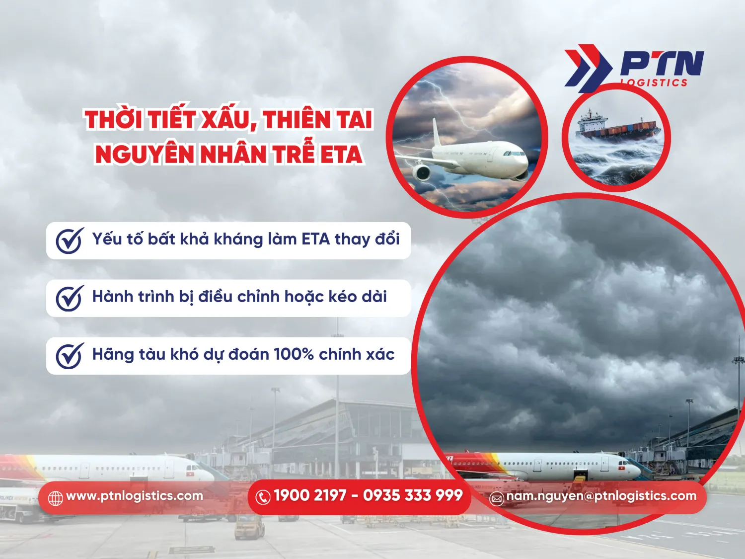 Thời tiết xấu, thiên tai là nguyên nhân trễ ETA