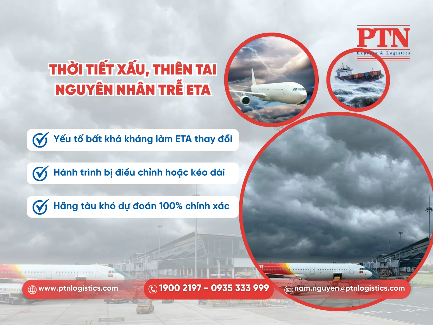 Thời tiết xấu thiên tai - Nguyên nhân trễ ETA