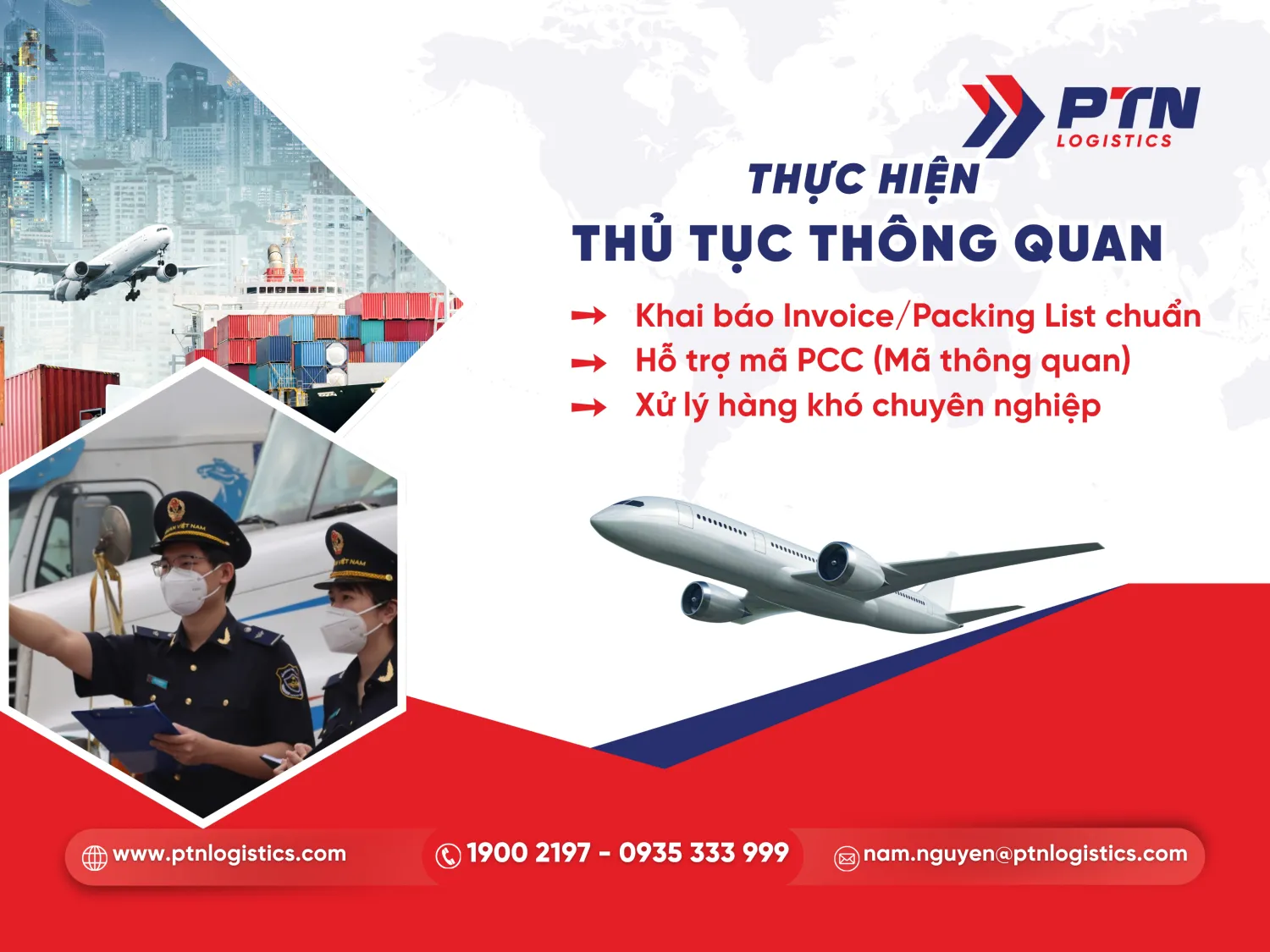 Tiến hành làm thủ tục thông quan và bay