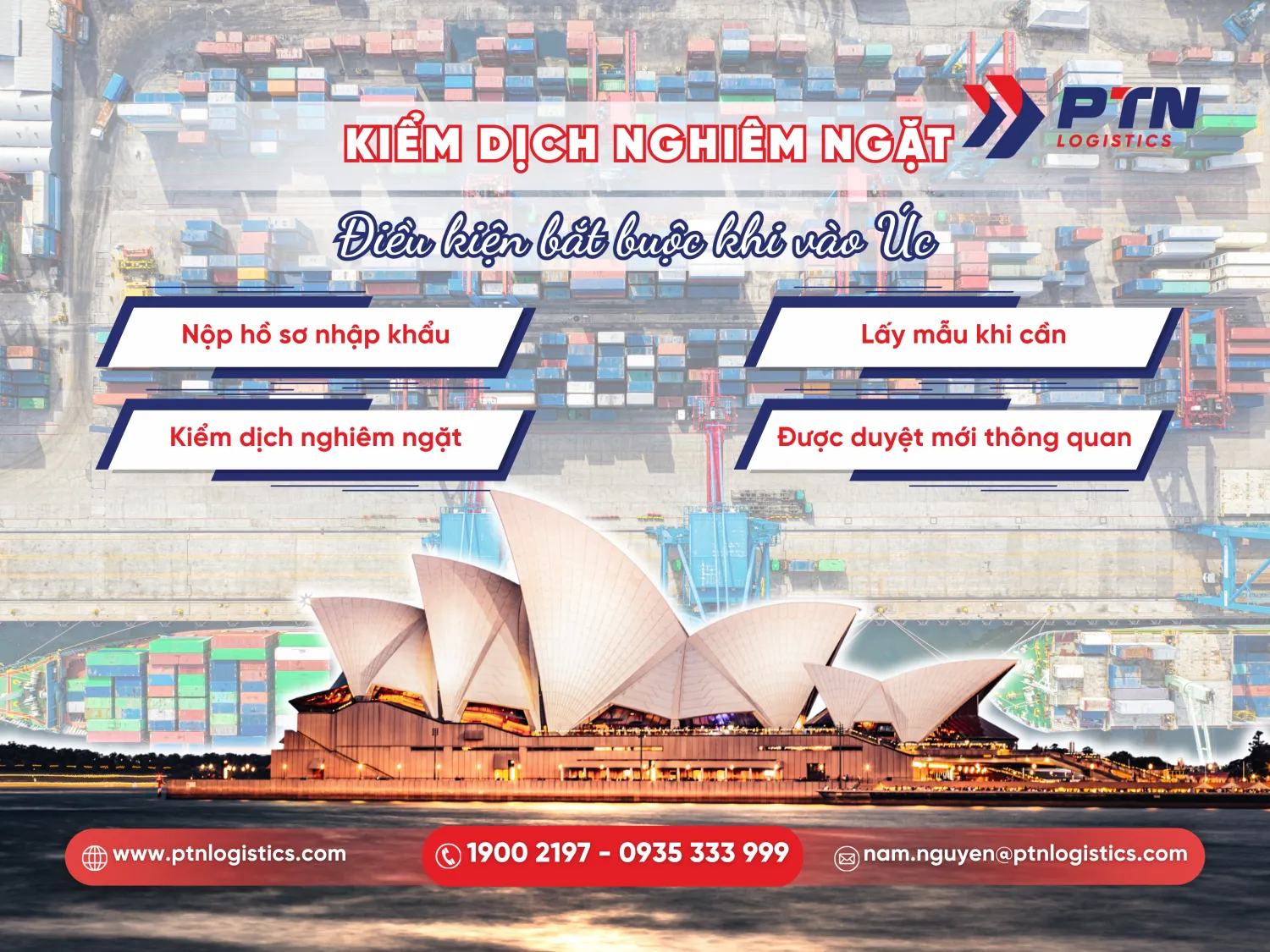 Tiến hành nhập hàng tại Úc