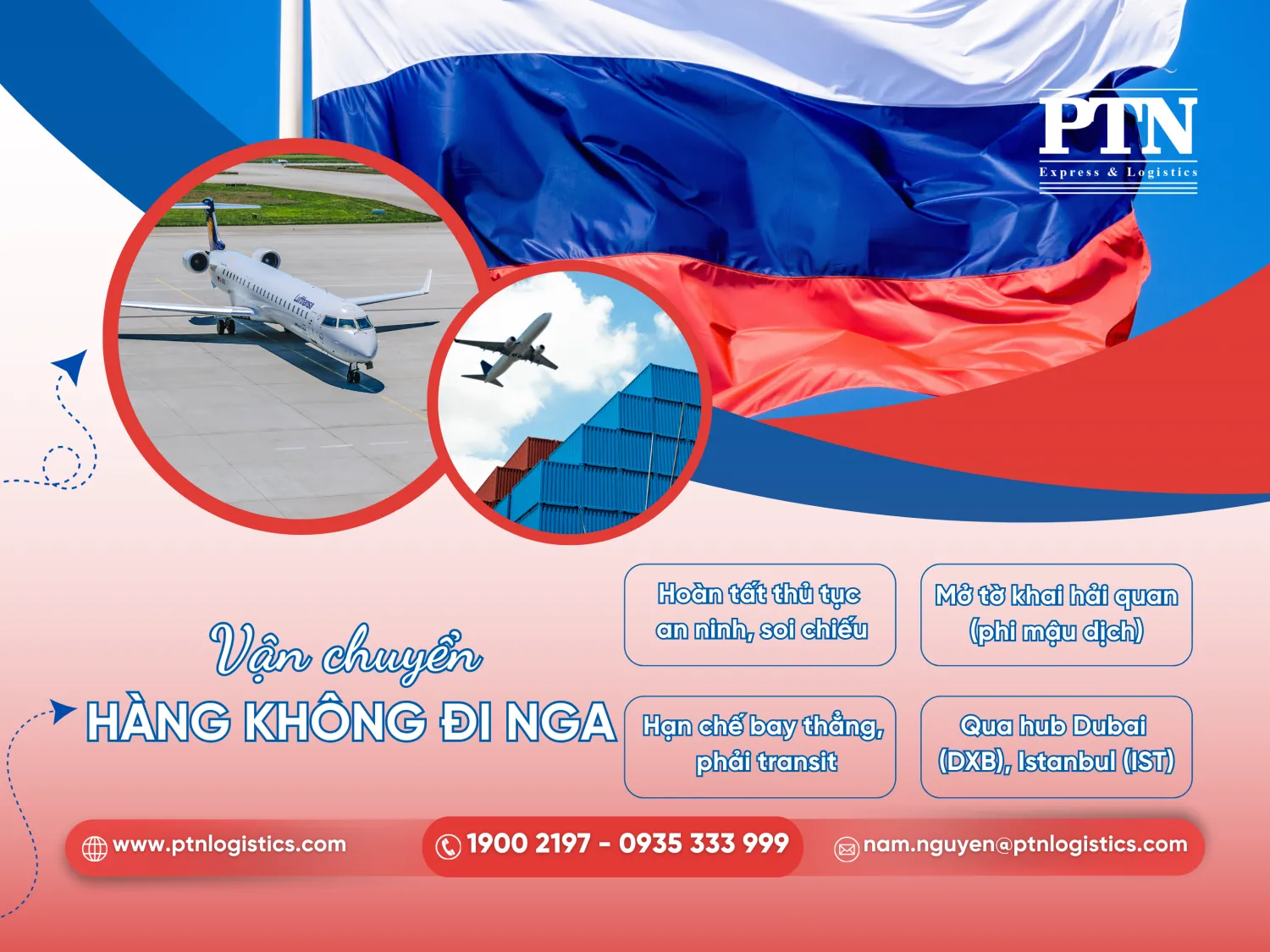 Tiến hành vận chuyển hàng không