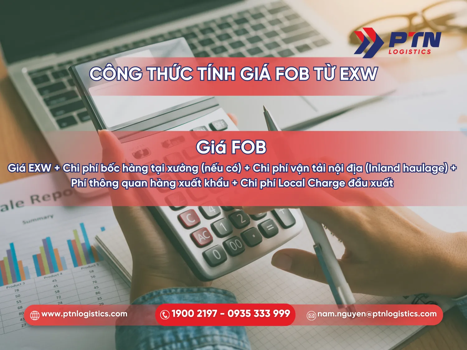Tìm hiểu công thức tính FOB từ EXW