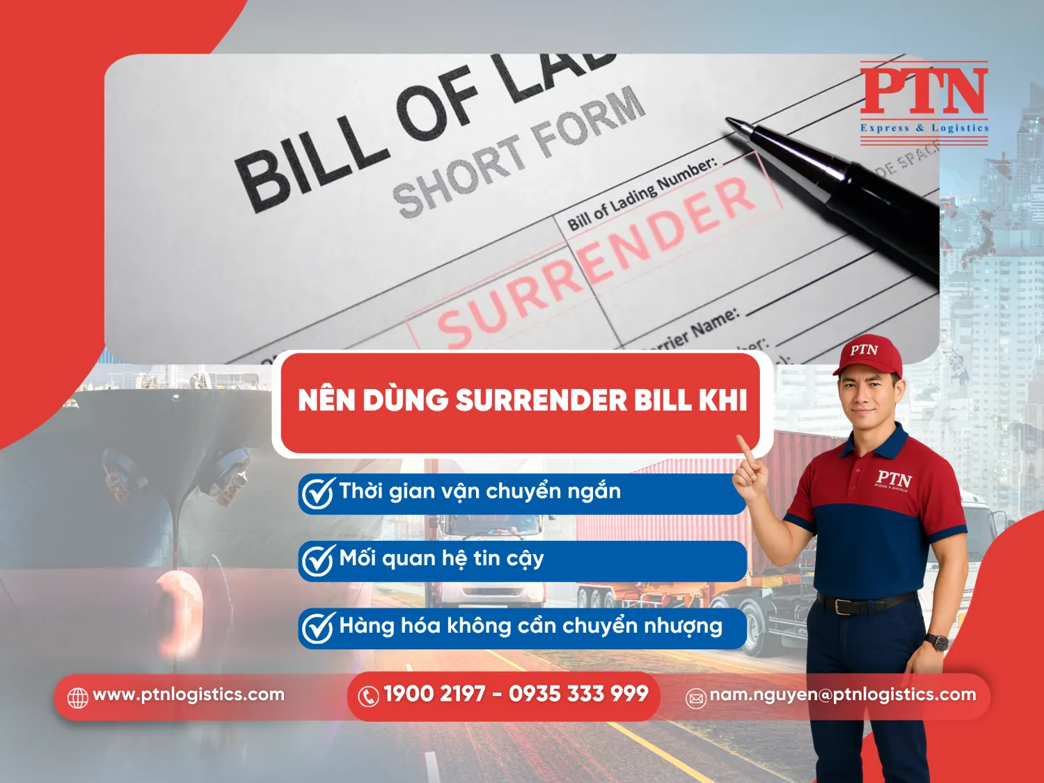 Trường hợp nên dùng surrender bill