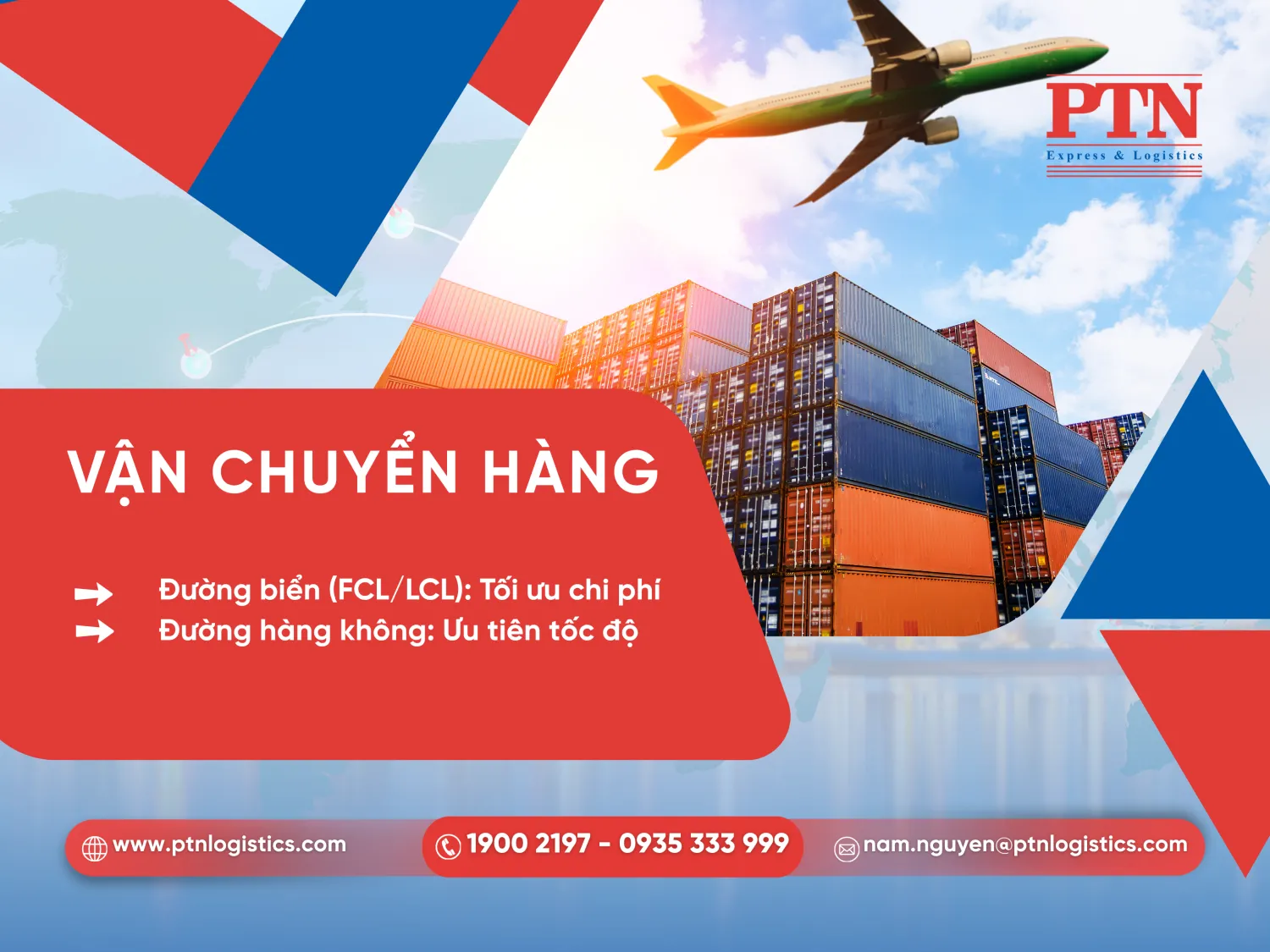 Vận chuyển quốc tế gửi hàng đi Mỹ