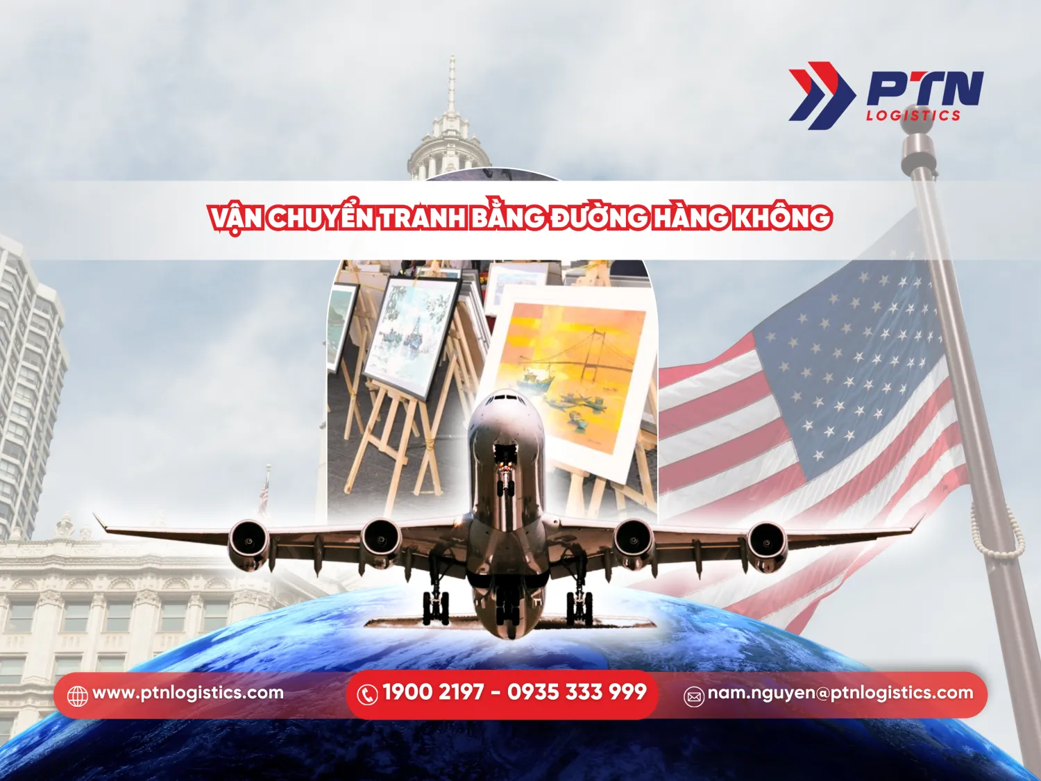 Vận chuyển tranh đi Mỹ bằng đường hàng không
