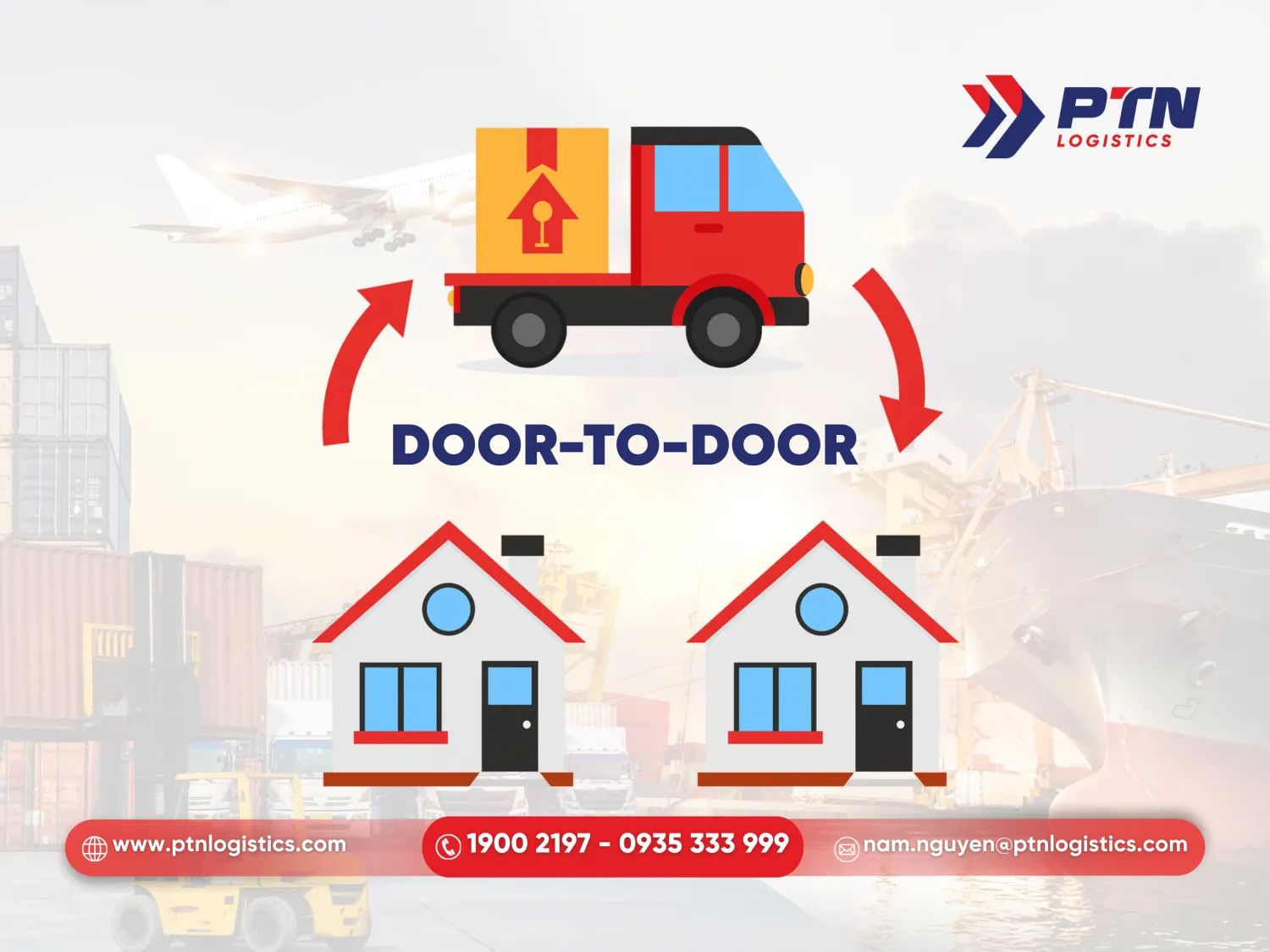 Với dịch vụ door-to-door PTN sẽ giao tận tay người nhận tại Mỹ