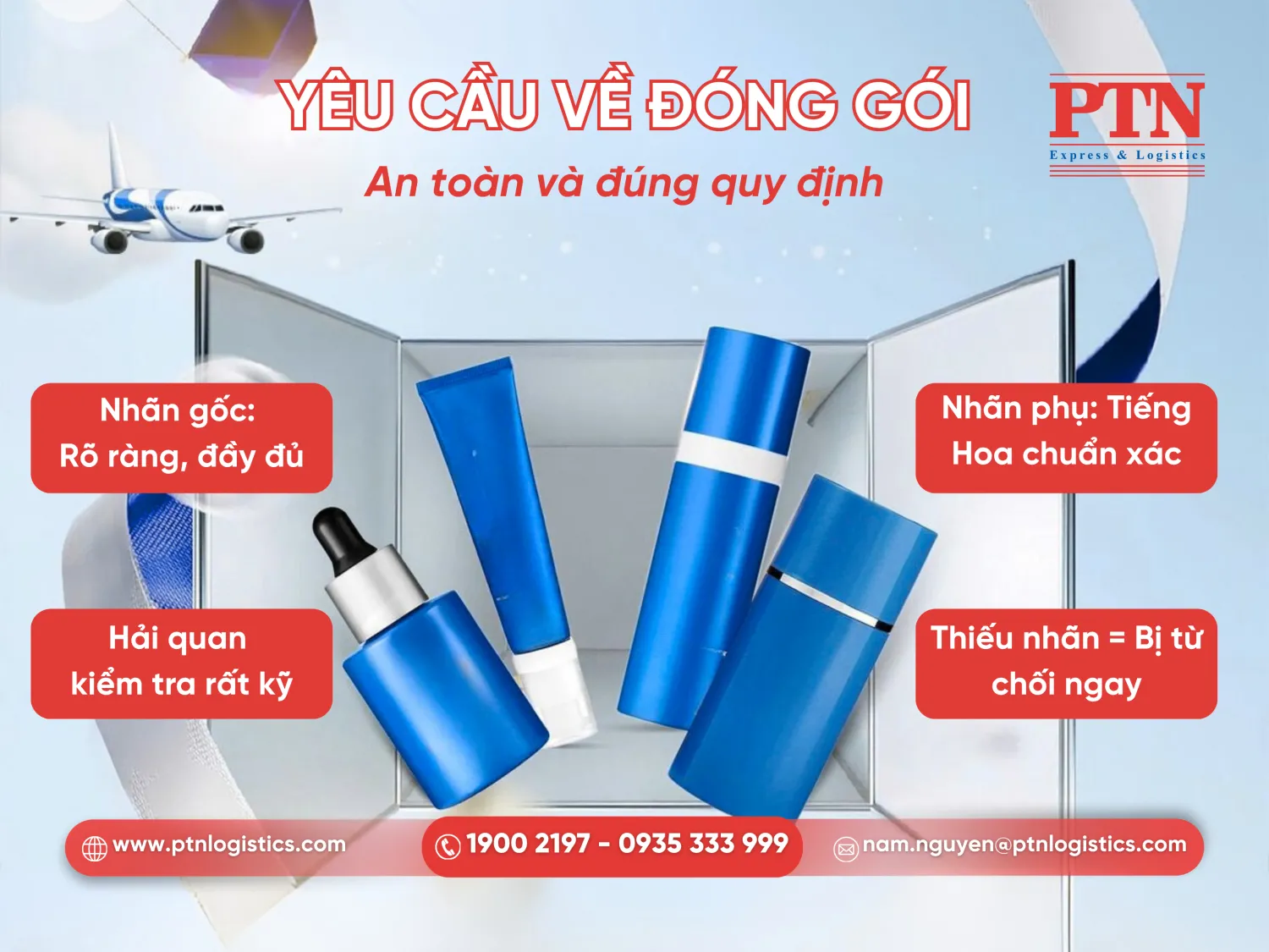 Yêu cầu đóng gói nhãn mác khi gửi hàng đi Đài Loan