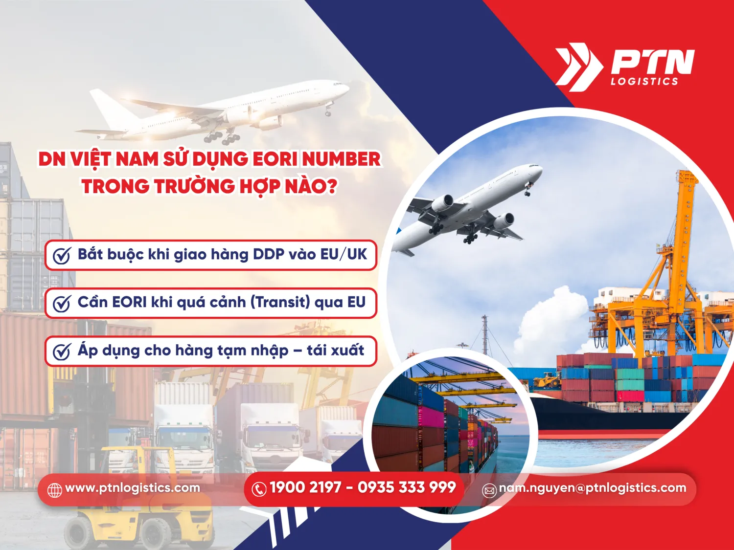 DN Việt Nam sử dụng EORI number trong trường hợp nào