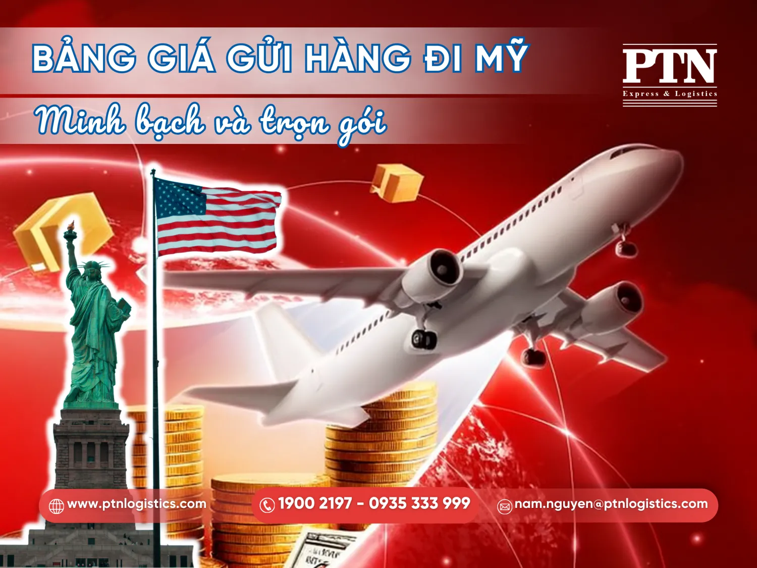 Bảng giá gửi hàng đi Mỹ