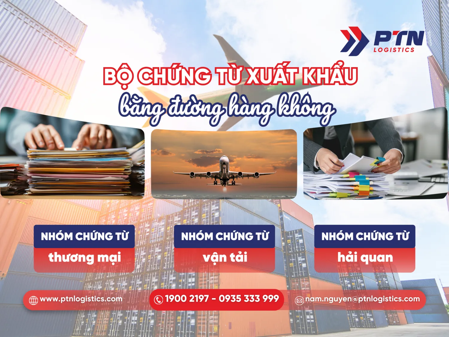 Bộ chứng từ xuất khẩu bằng đường hàng không chi tiết