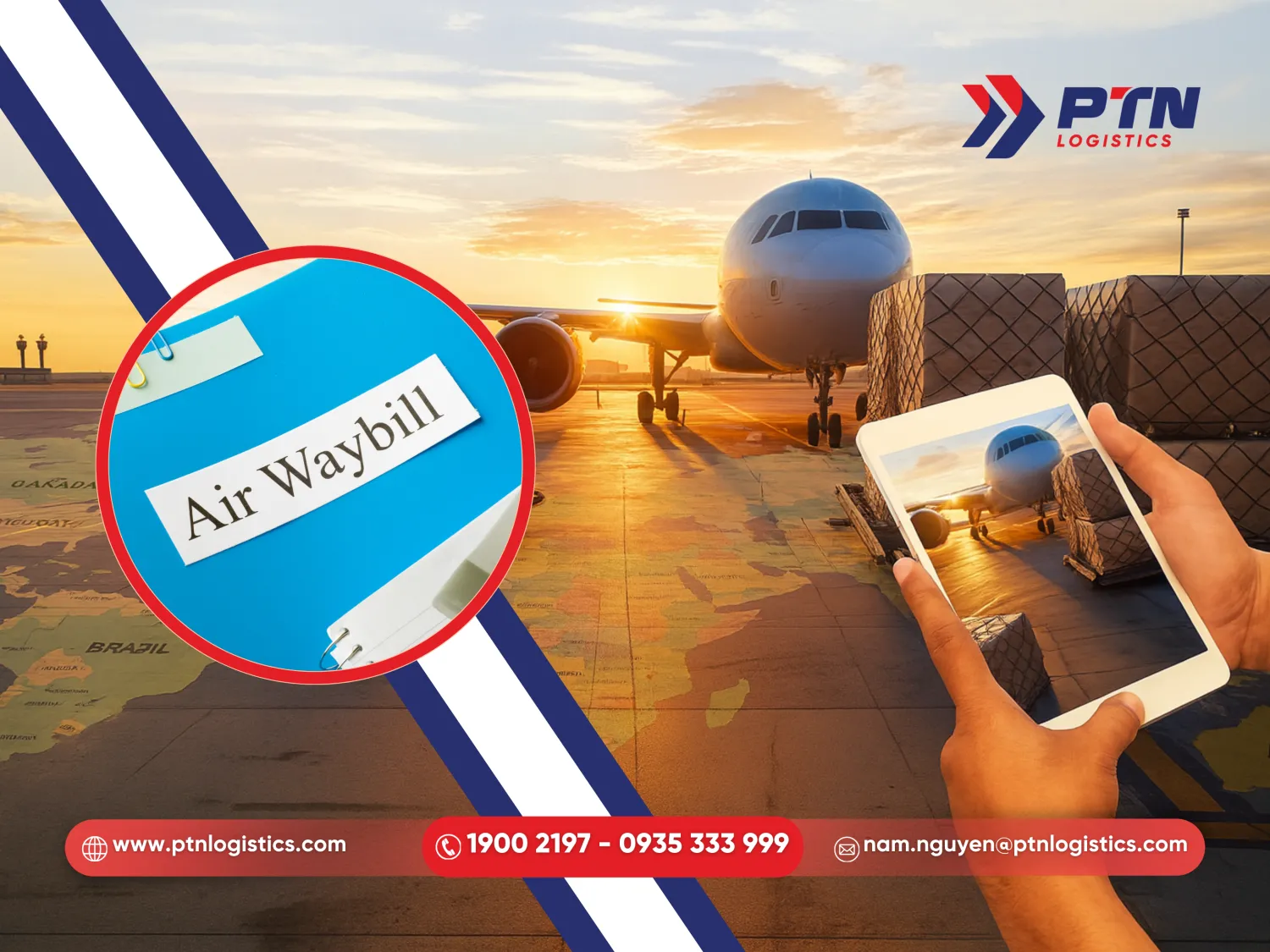 Bưu phẩm được vận hành qua hệ thống bằng chuyến tự động và quản lý bằng vận đơn hàng không
