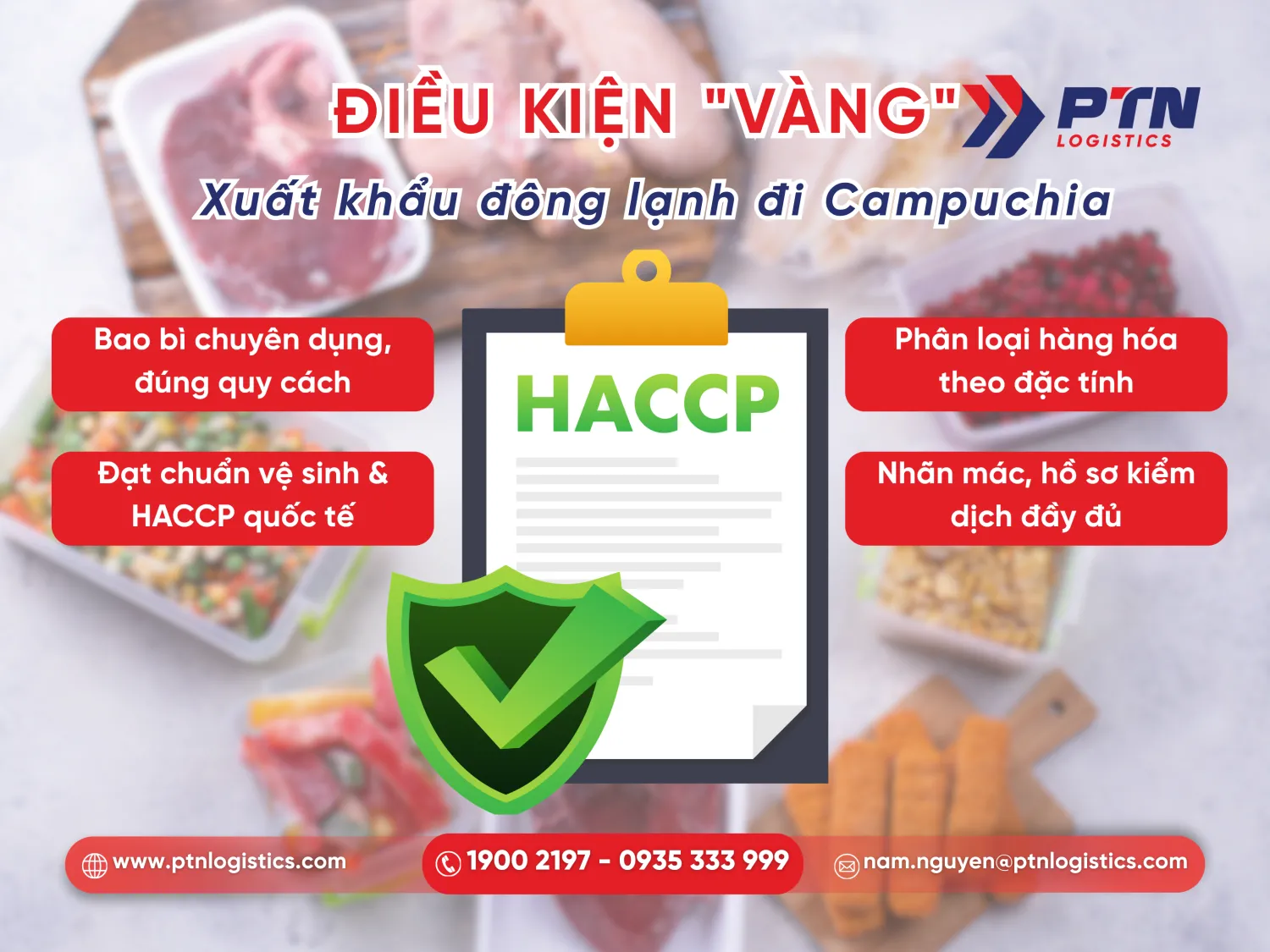 Các điều kiện để gửi hàng đi Campuchia