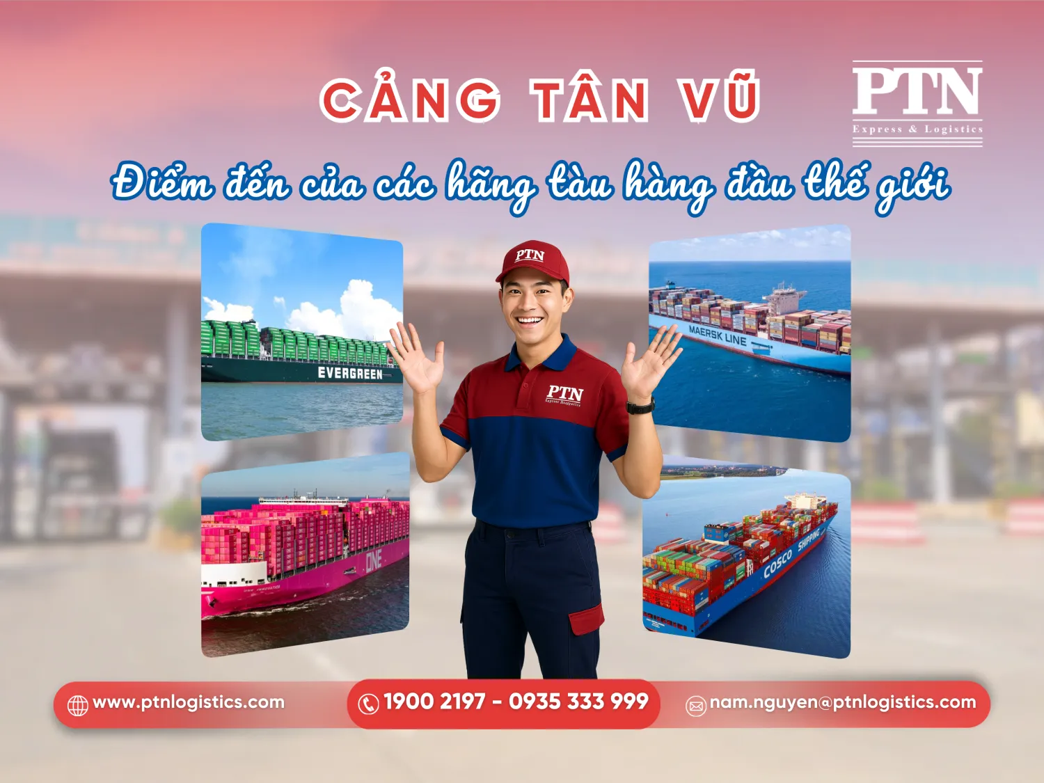 Các hãng tàu lớn đang hoạt động tại cảng