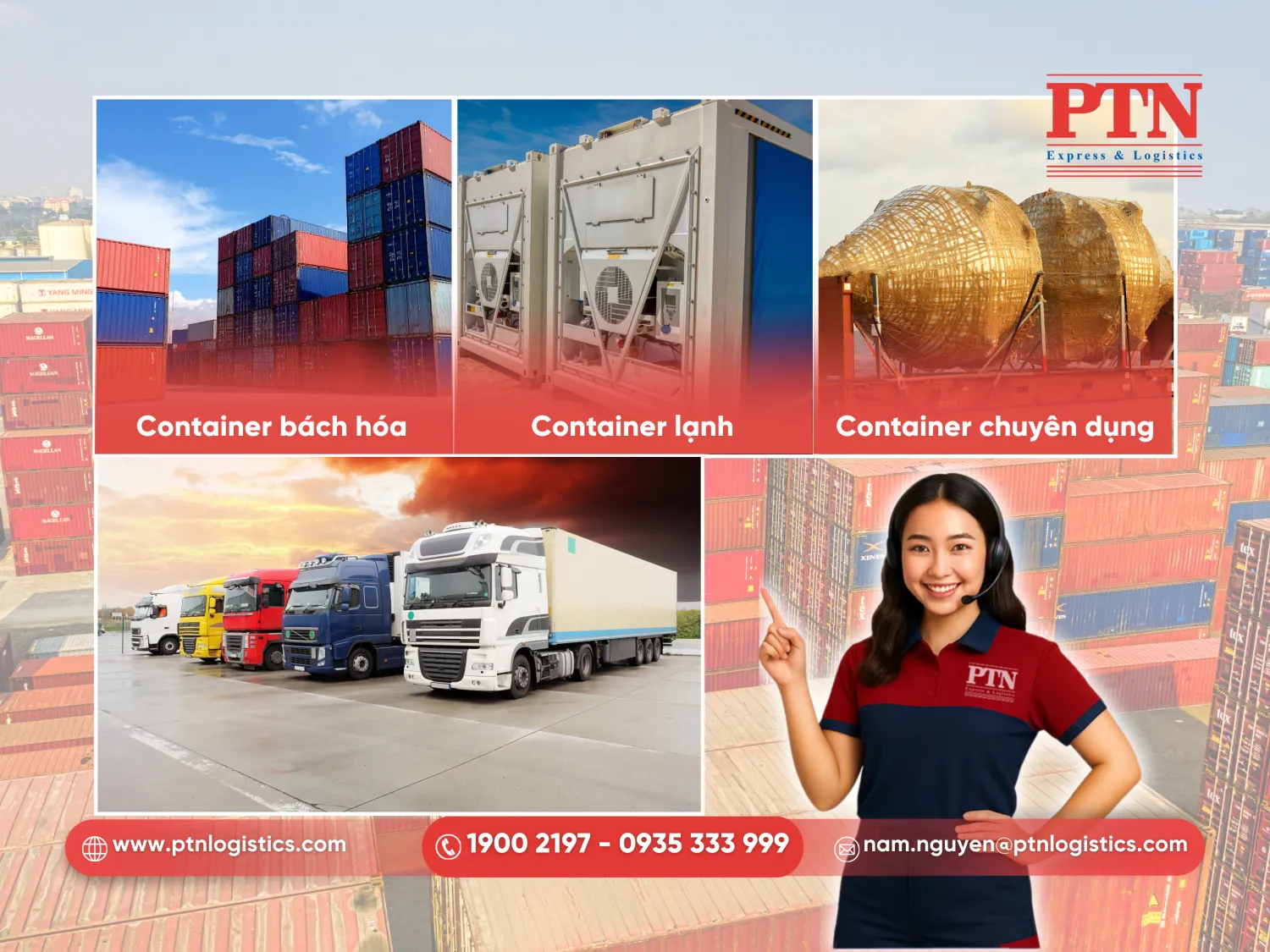 Các loại container hỗ trợ