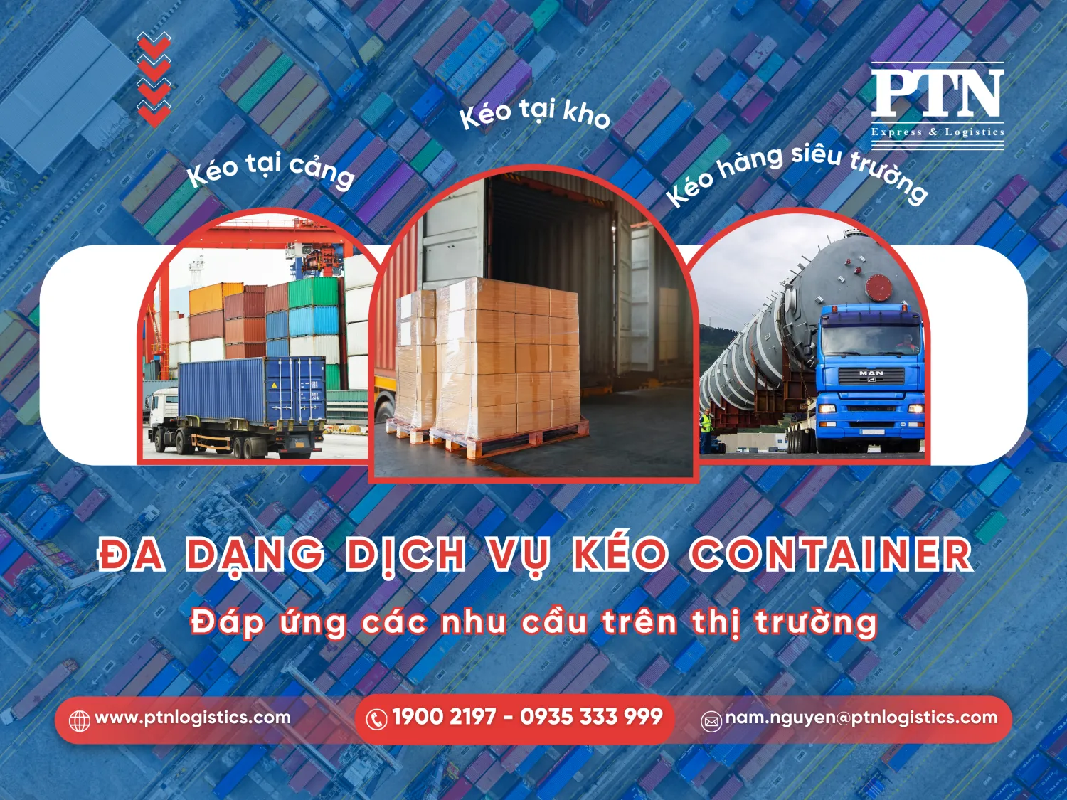 Các loại hình dịch vụ kéo container phổ biến