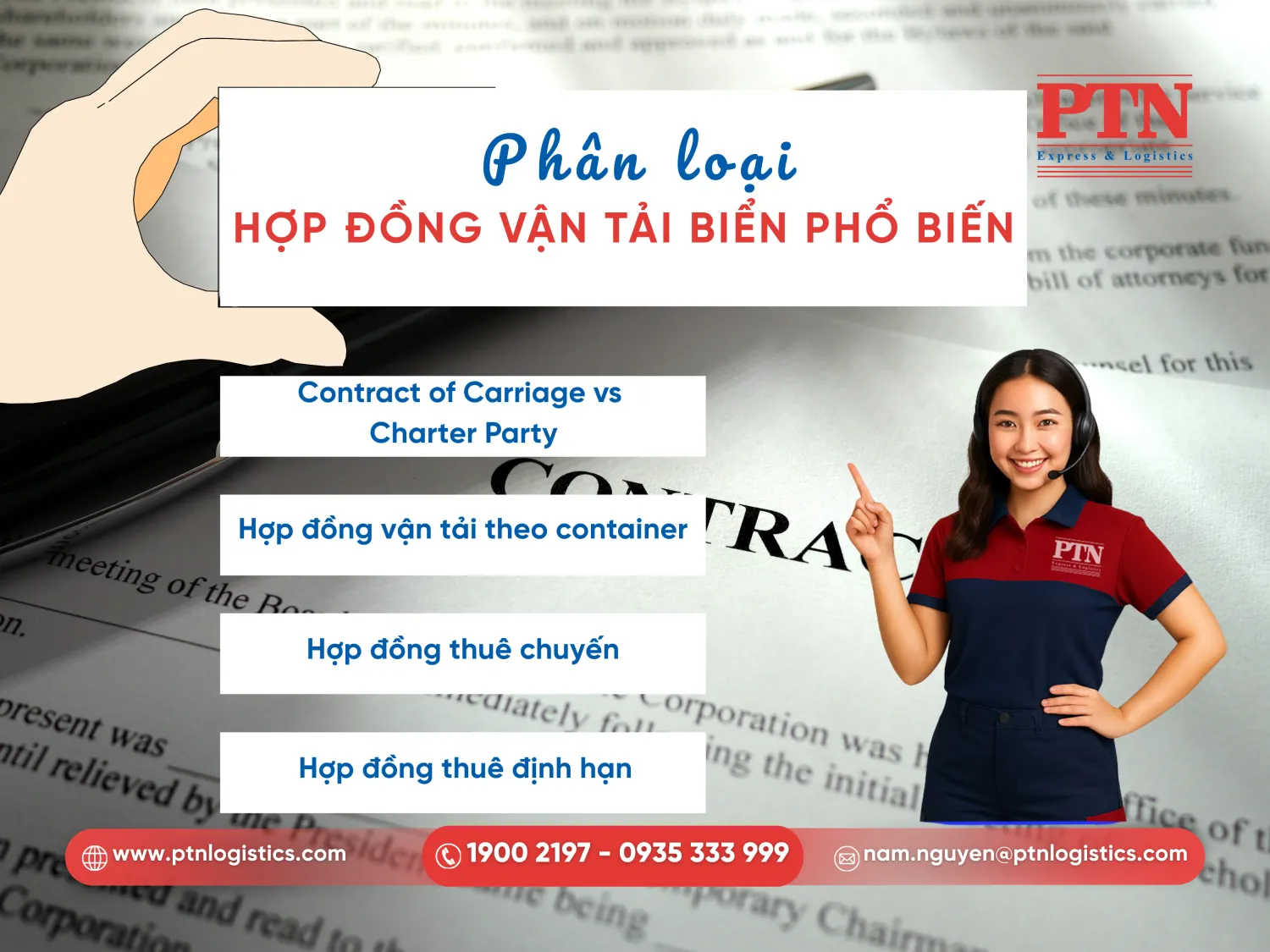 Các loại hợp đồng vận tải đường biển phổ biến