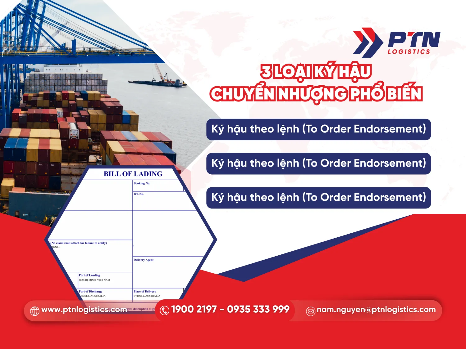 Các loại ký hậu chuyển nhượng phổ biến