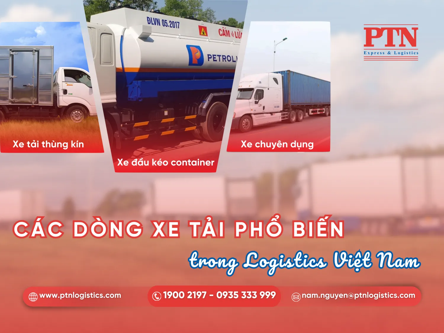 Các loại xe tải thường dùng trong logsitics