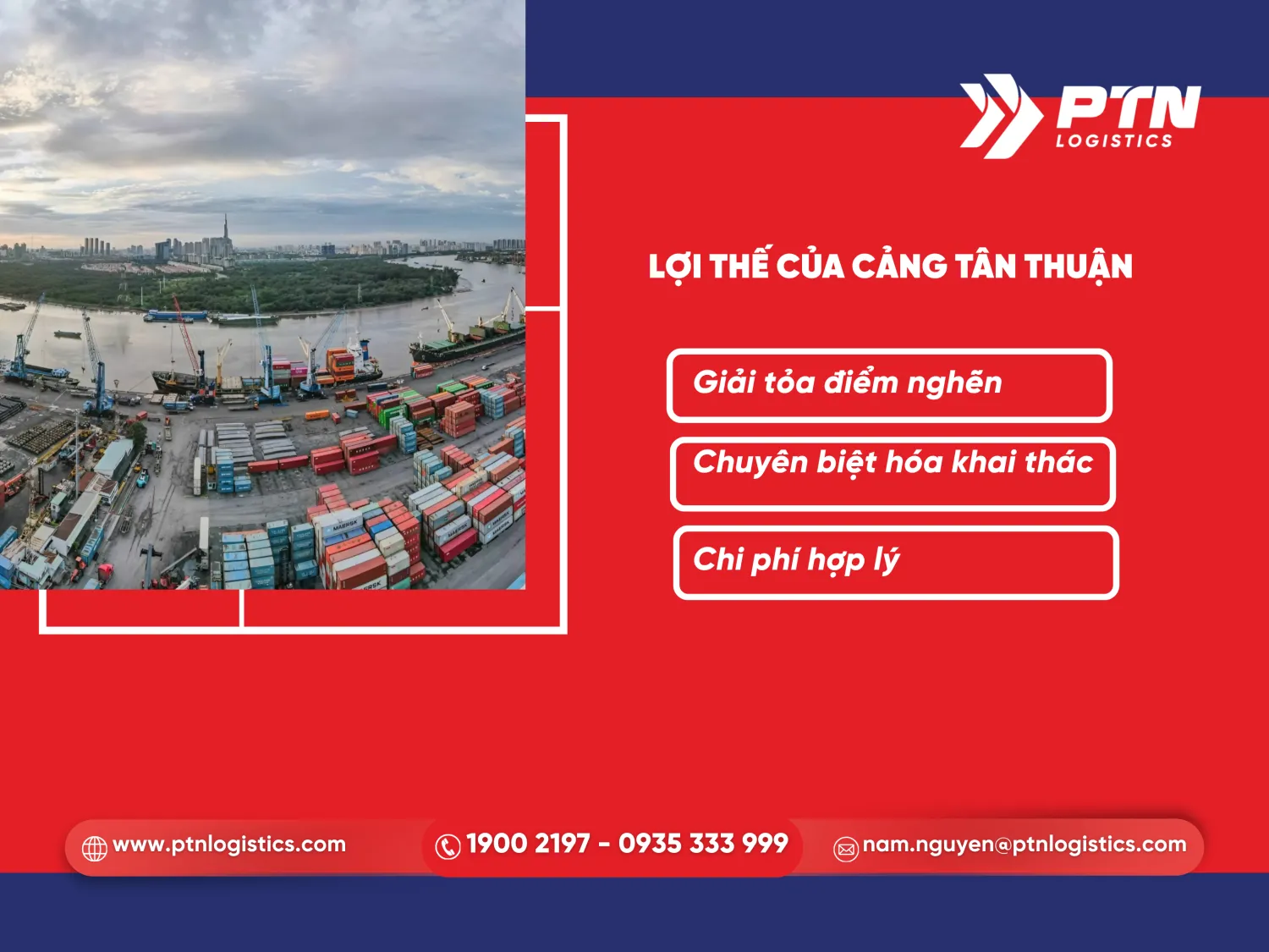 Các lợi thế của cảng Tân Thuận