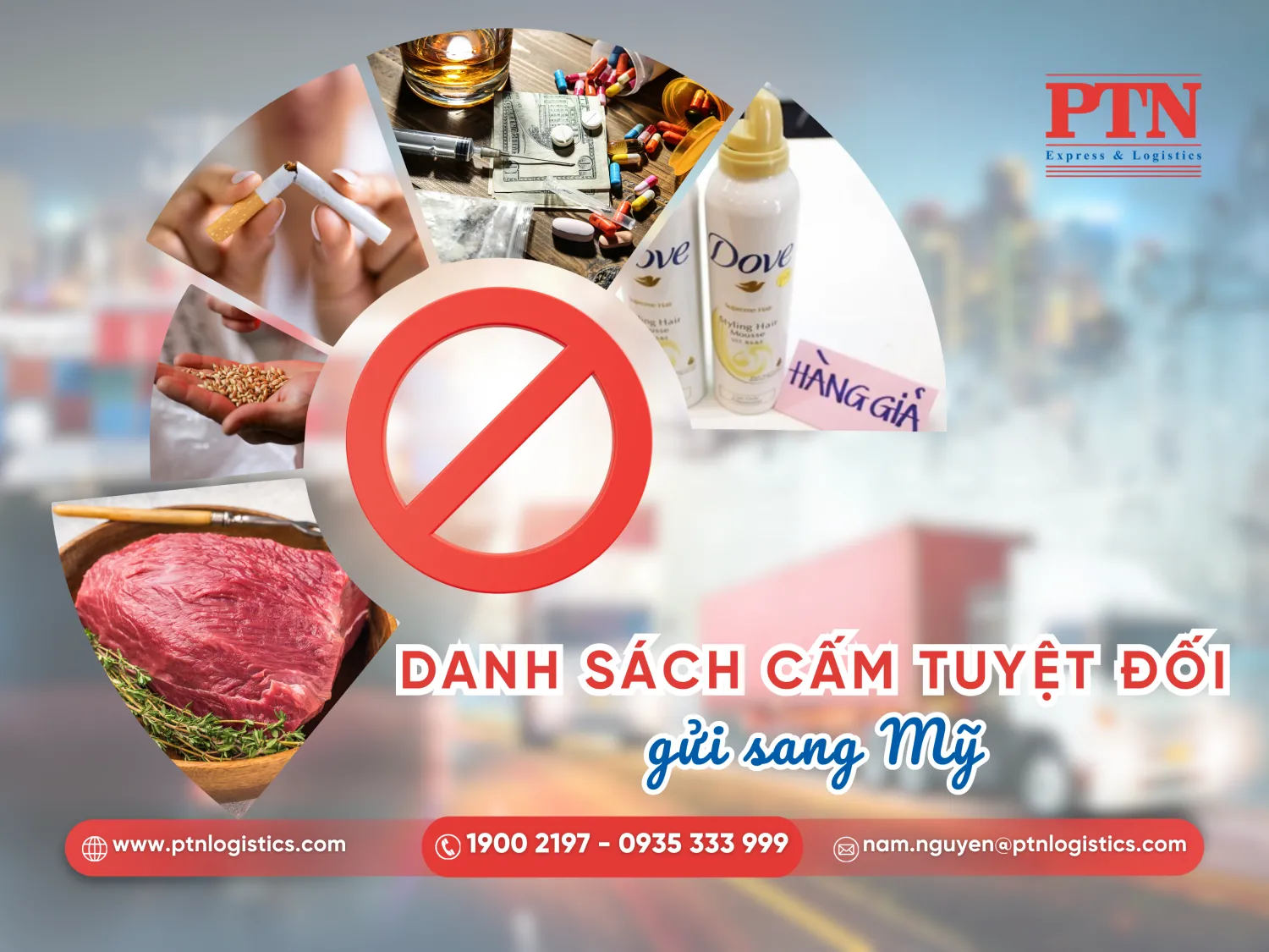 Các mặt hàng cấm gửi đi Mỹ