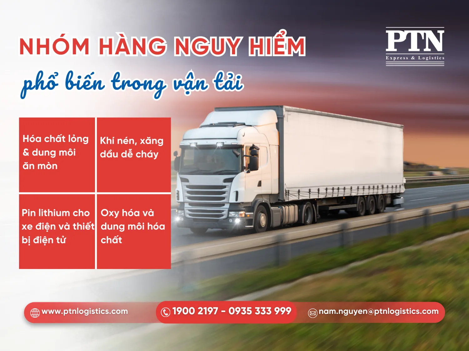 Các nhóm hàng thường vận chuyển