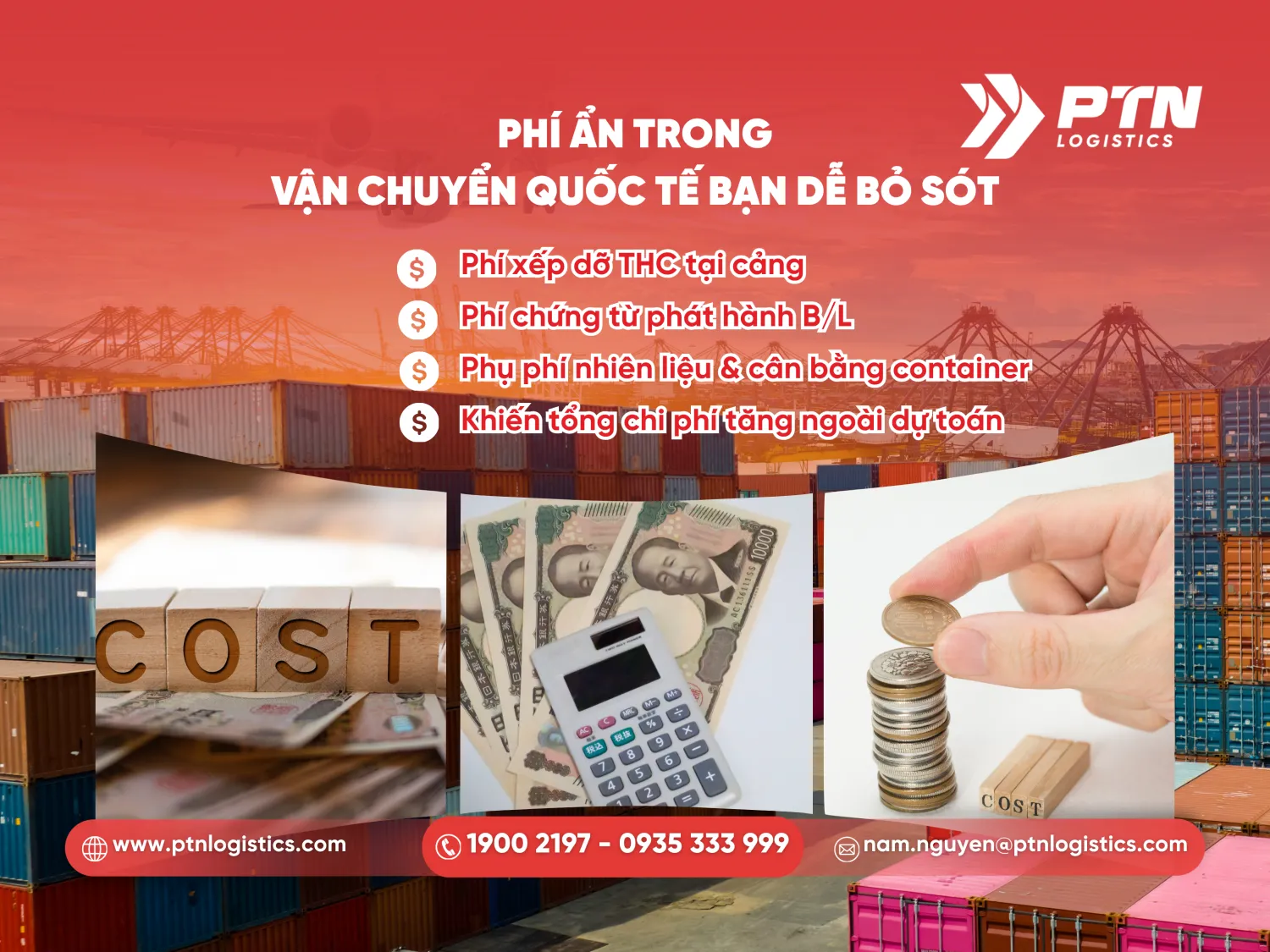 Các phí ẩn trong vận chuyển quốc tế dễ bị bỏ sót