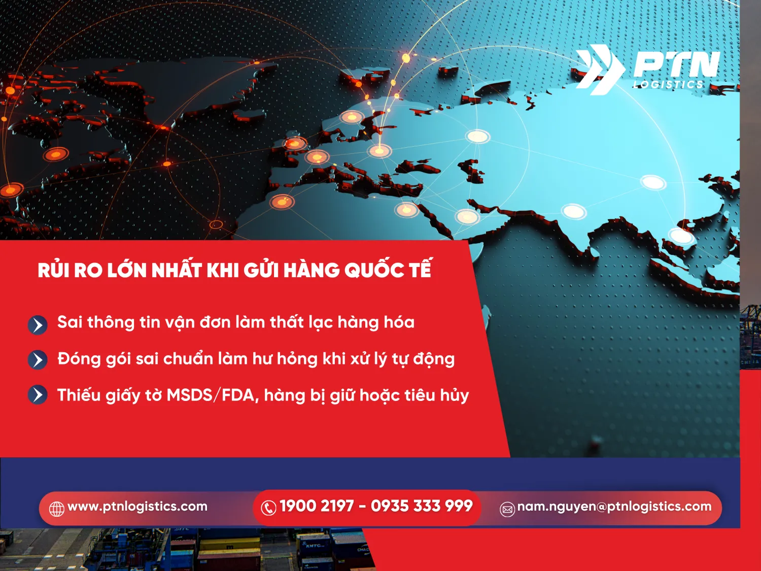 Các rủi ro lớn nhất khi gửi hàng quốc tế