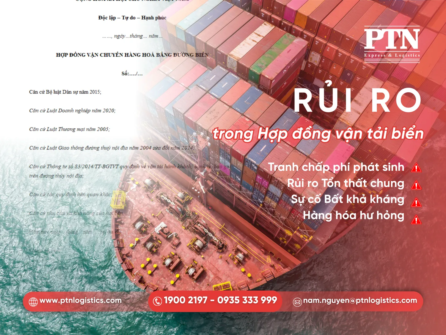 Các rủi ro thường gặp trong hợp đồng vận tải