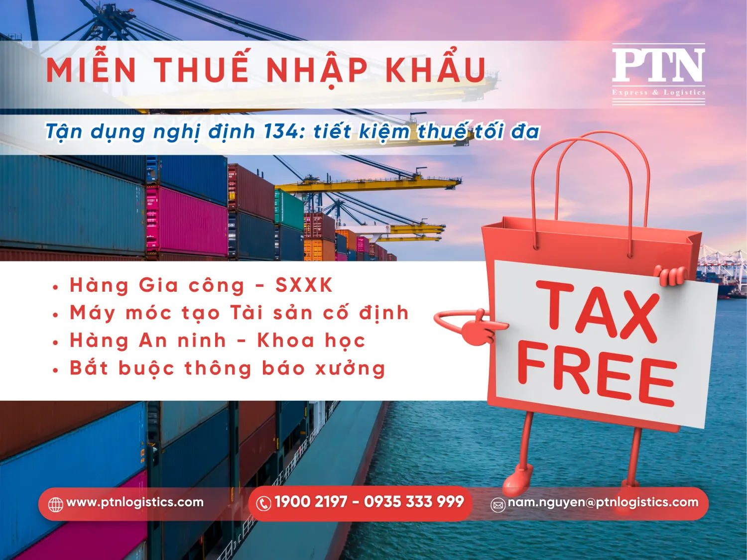 Các trường hợp được miễn thuế theo nghị định