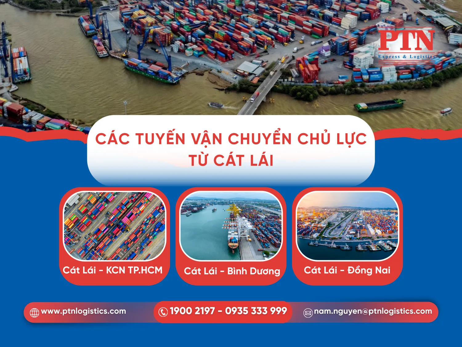 Các tuyến vận chuyển chủ lực từ Cát Lái 