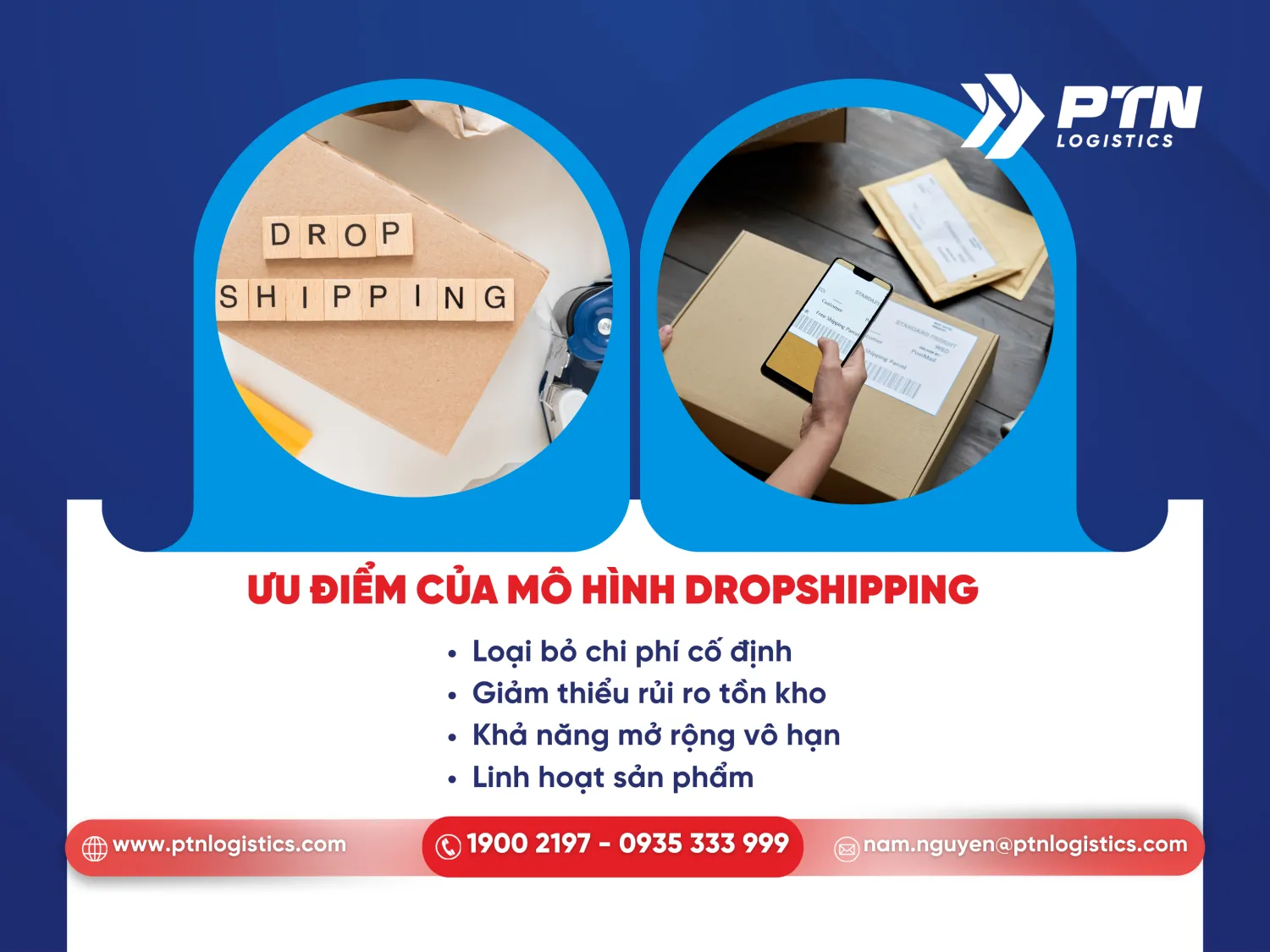Các ưu điểm của mô hình dropshipping