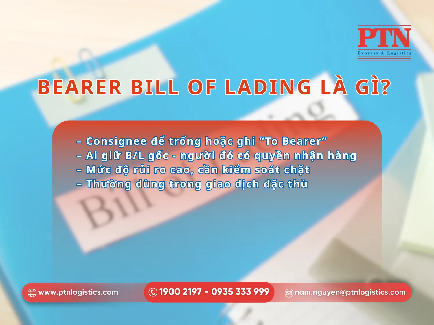 Cách nhận diện bearer b/l