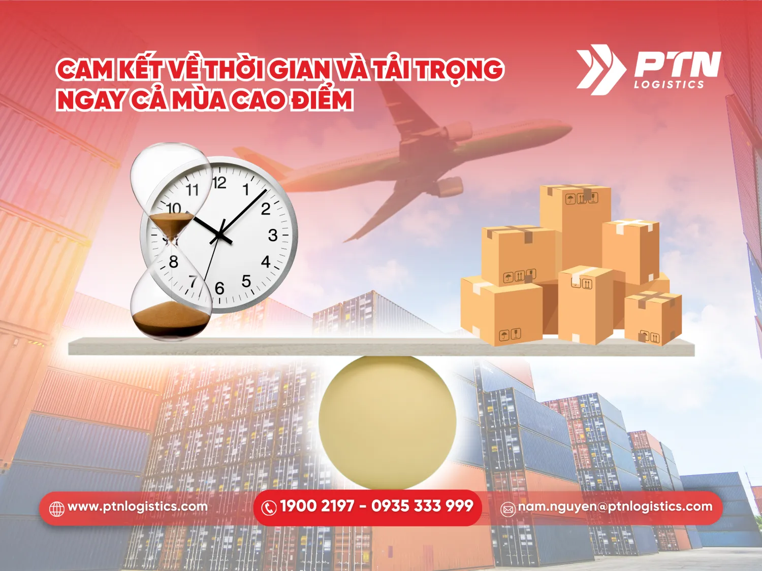 Cam kết về thời gian và tải trọng ngay cả mùa cao điểm