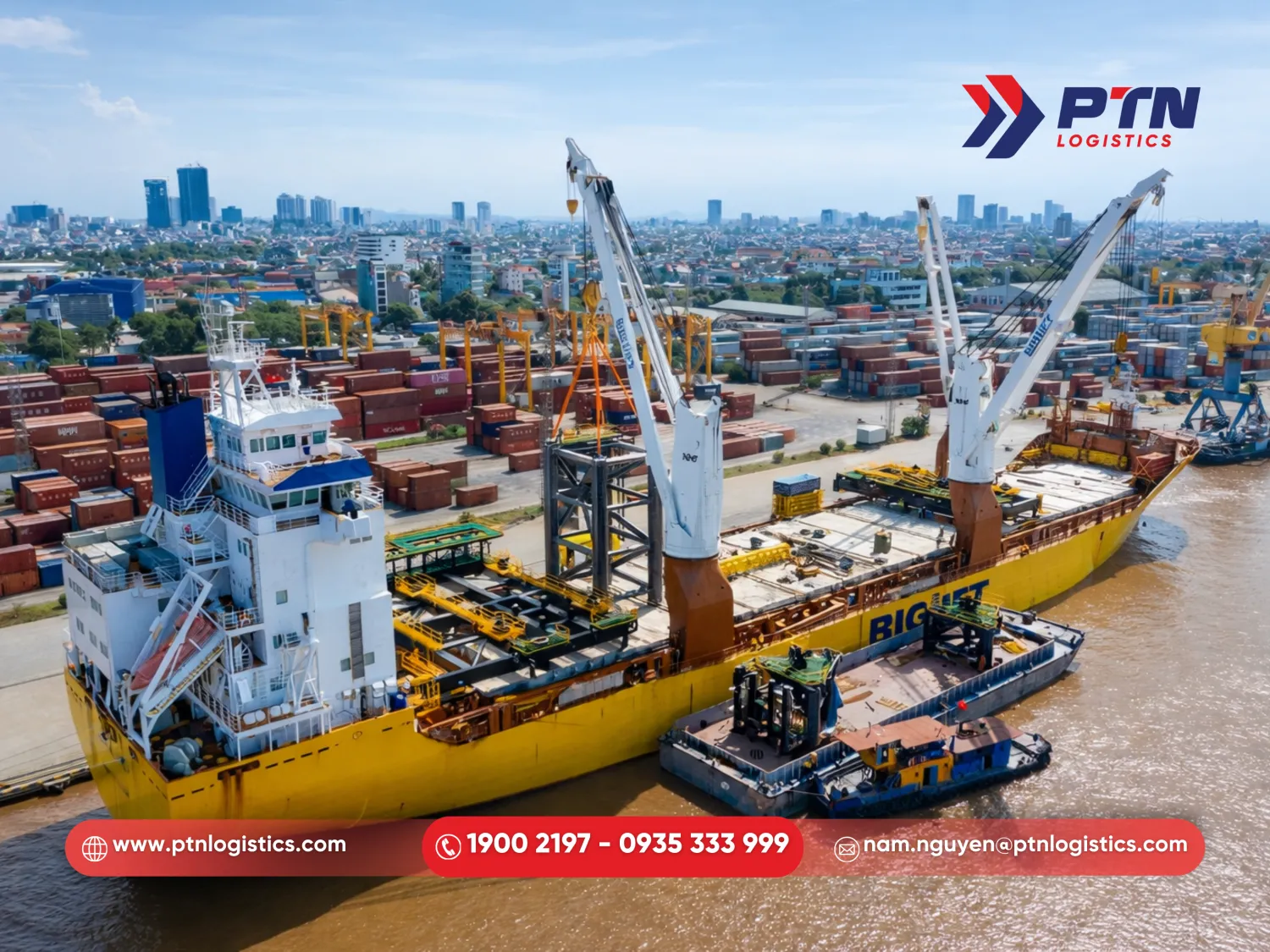 Cảng Chùa Vẽ phục vụ loại hàng rời và hàng tổng hợp