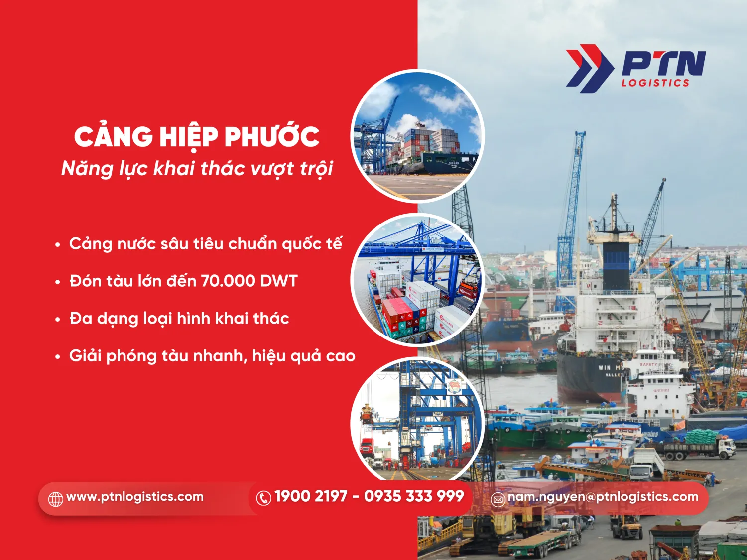 Cảng Hiệp Phước có năng lực khai thác vượt trội