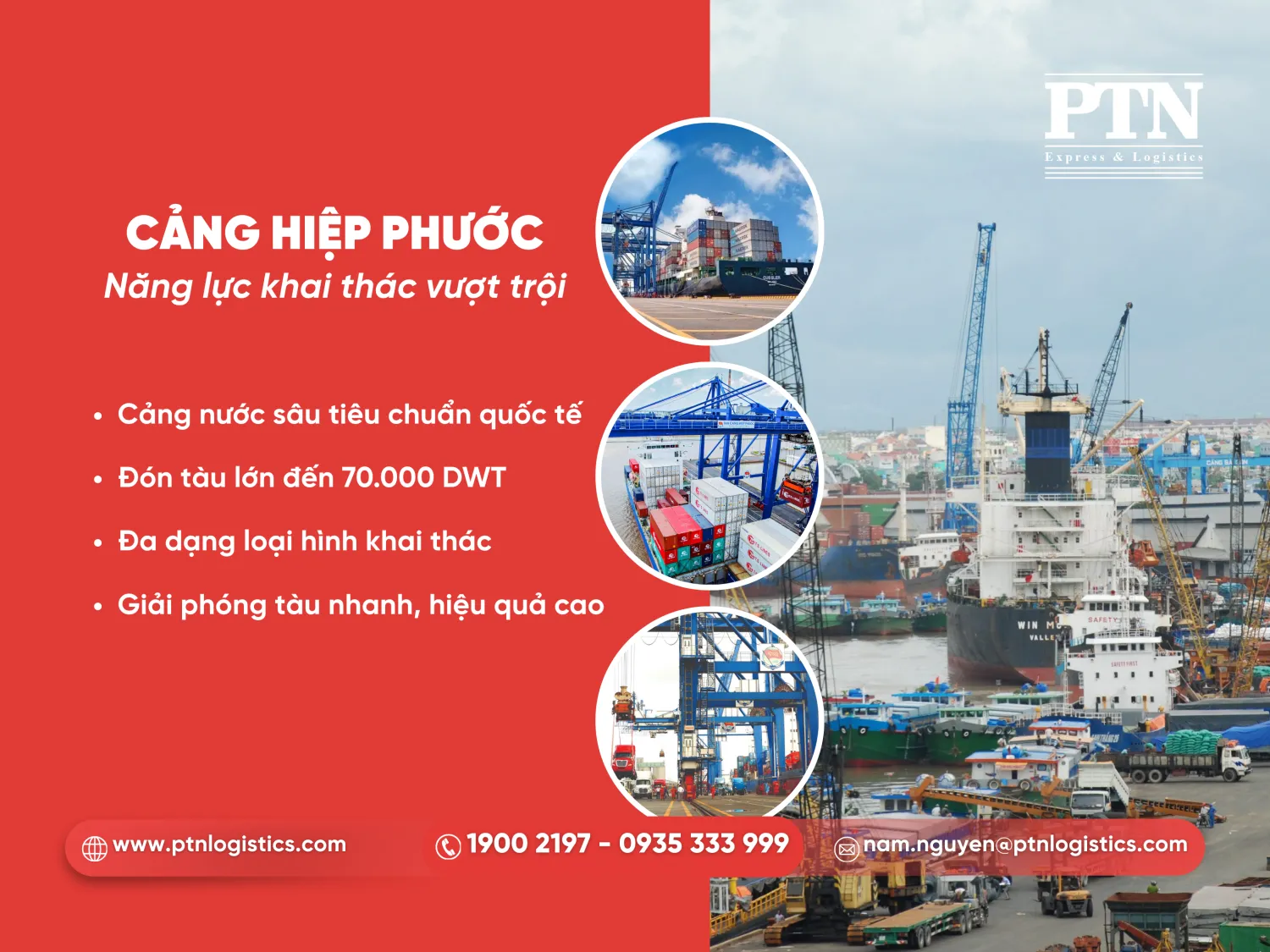Cảng Hiệp Phước sở hữu năng lực khai thác vượt trội