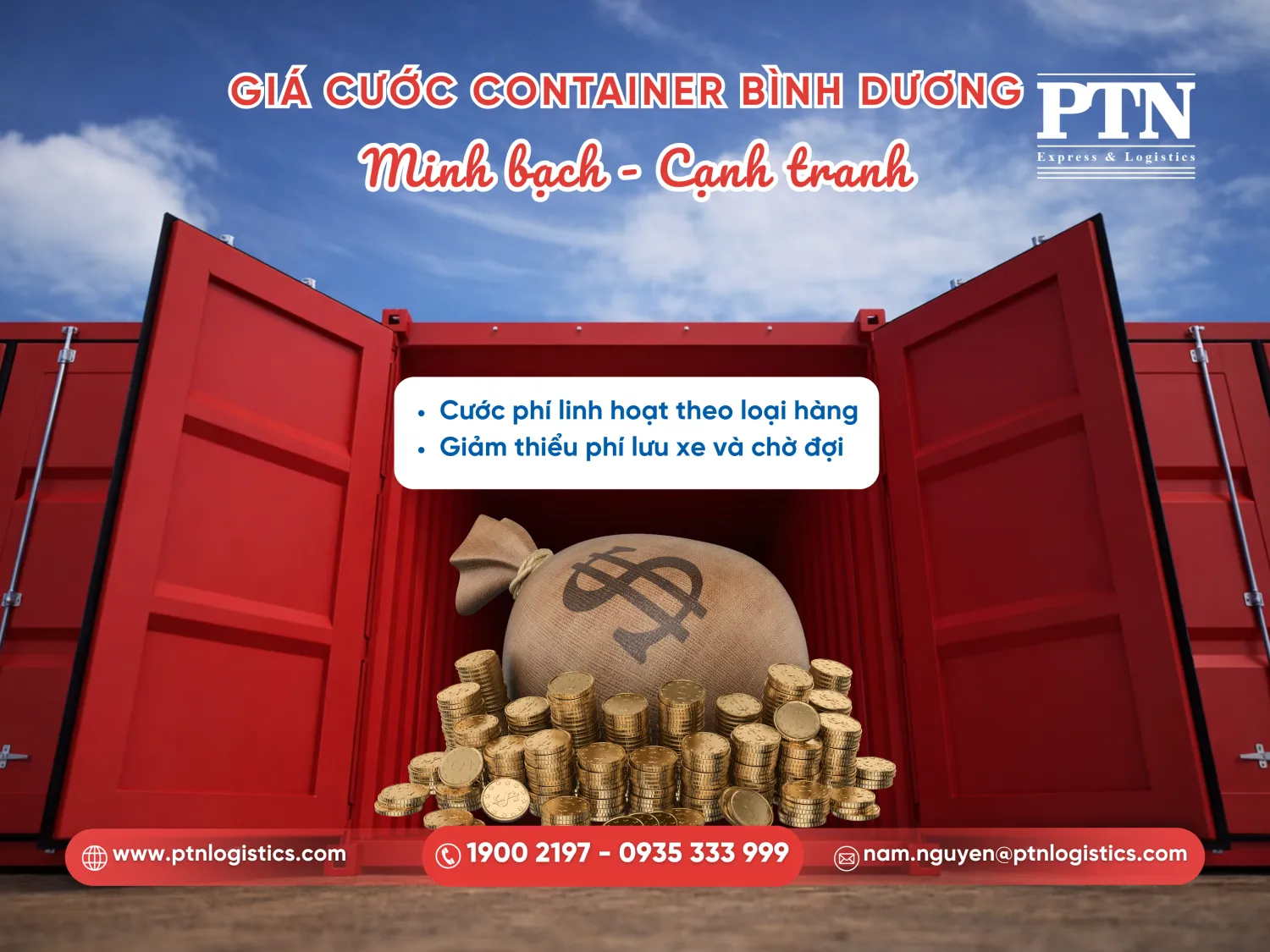 Chi phí kéo container Bình Dương