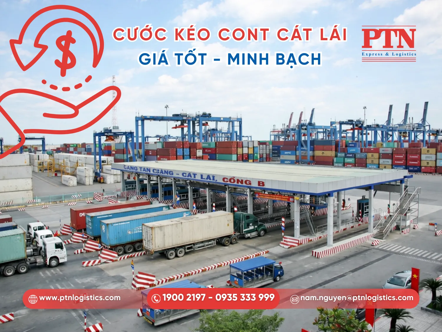 Chi phí kéo container từ Cát Lái