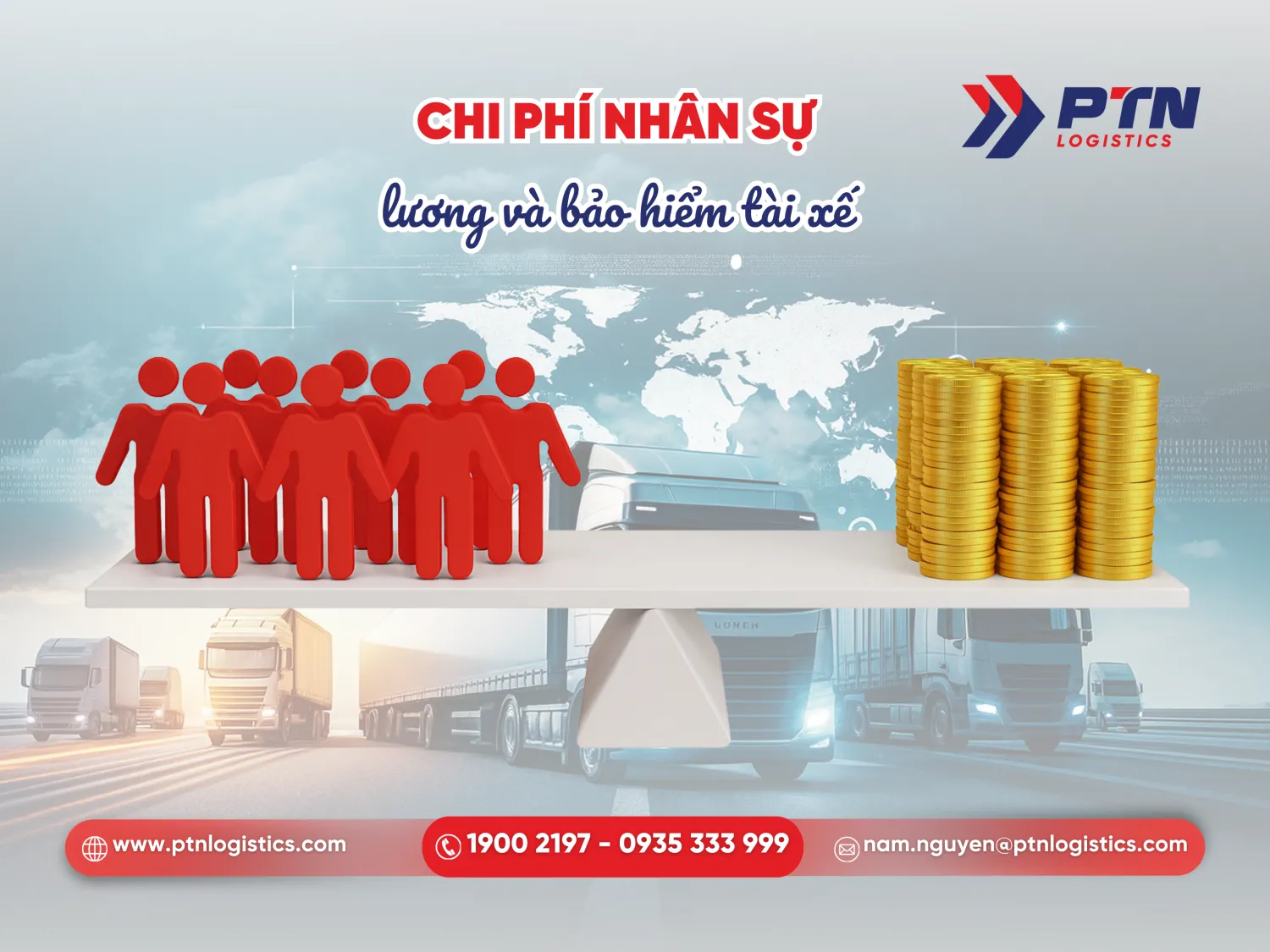 Chi phí nhân sự bao gồm lương và bảo hiểm tài xế