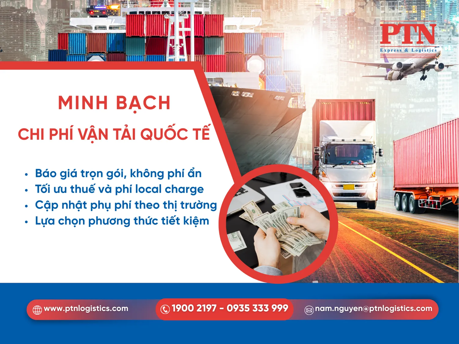 Chi phí vận chuyển hàng hóa quốc tế 