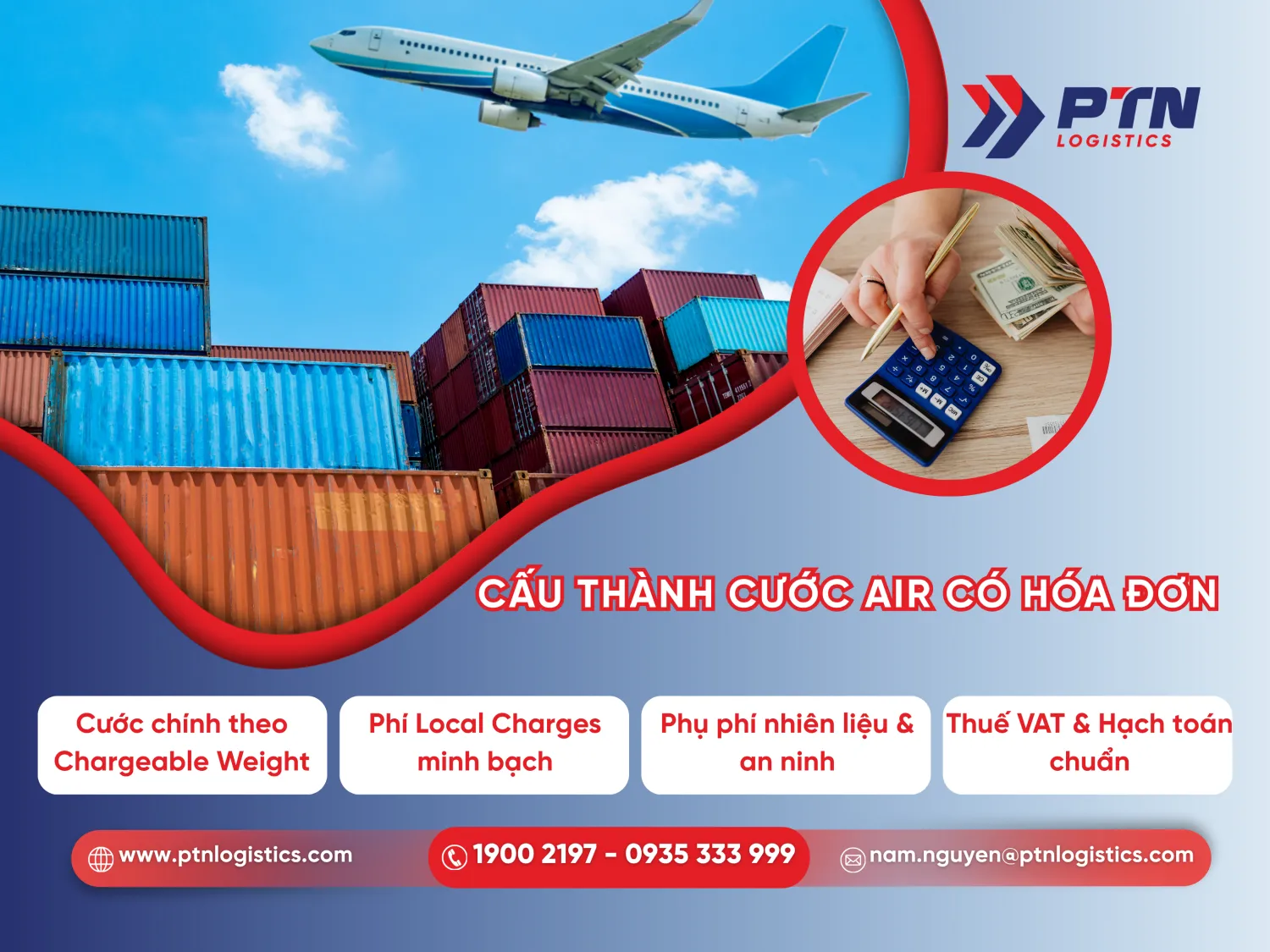 Chi phí vận chuyển hàng không bao gồm những gì