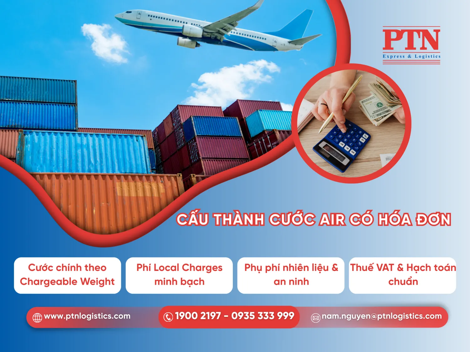 Chi phí vận chuyển hàng khong gồm những gì?