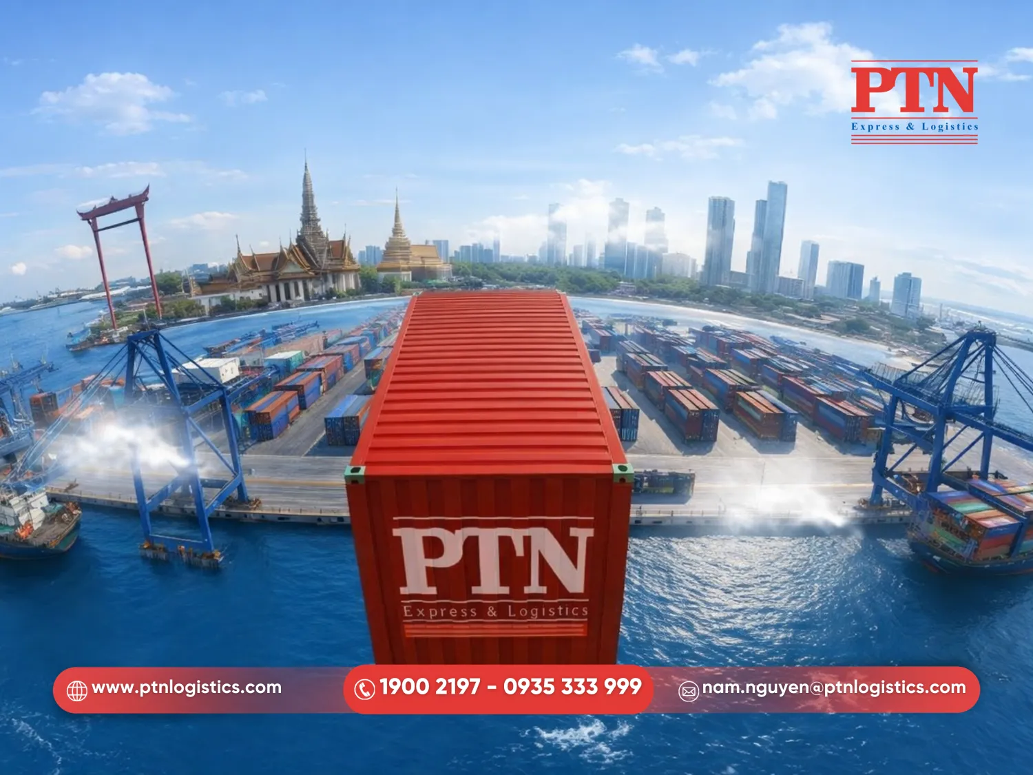 Chọn dịch vụ kéo container tại PTN Logistics