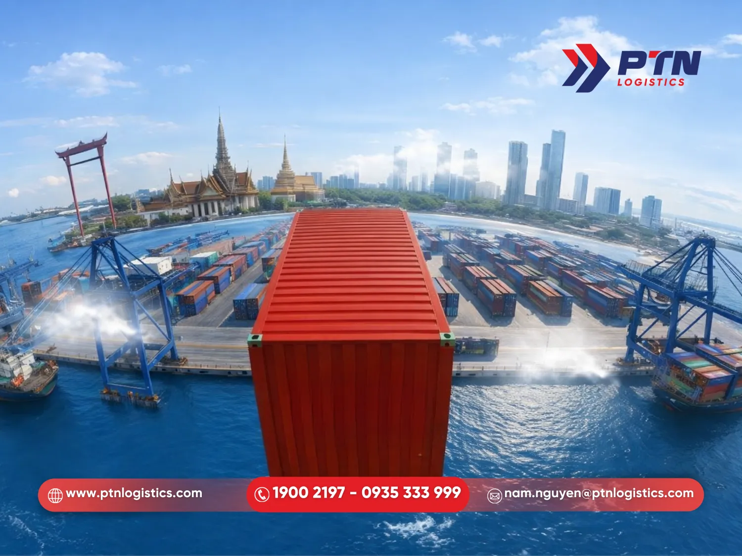 Chọn dịch vụ kéo container tại PTN